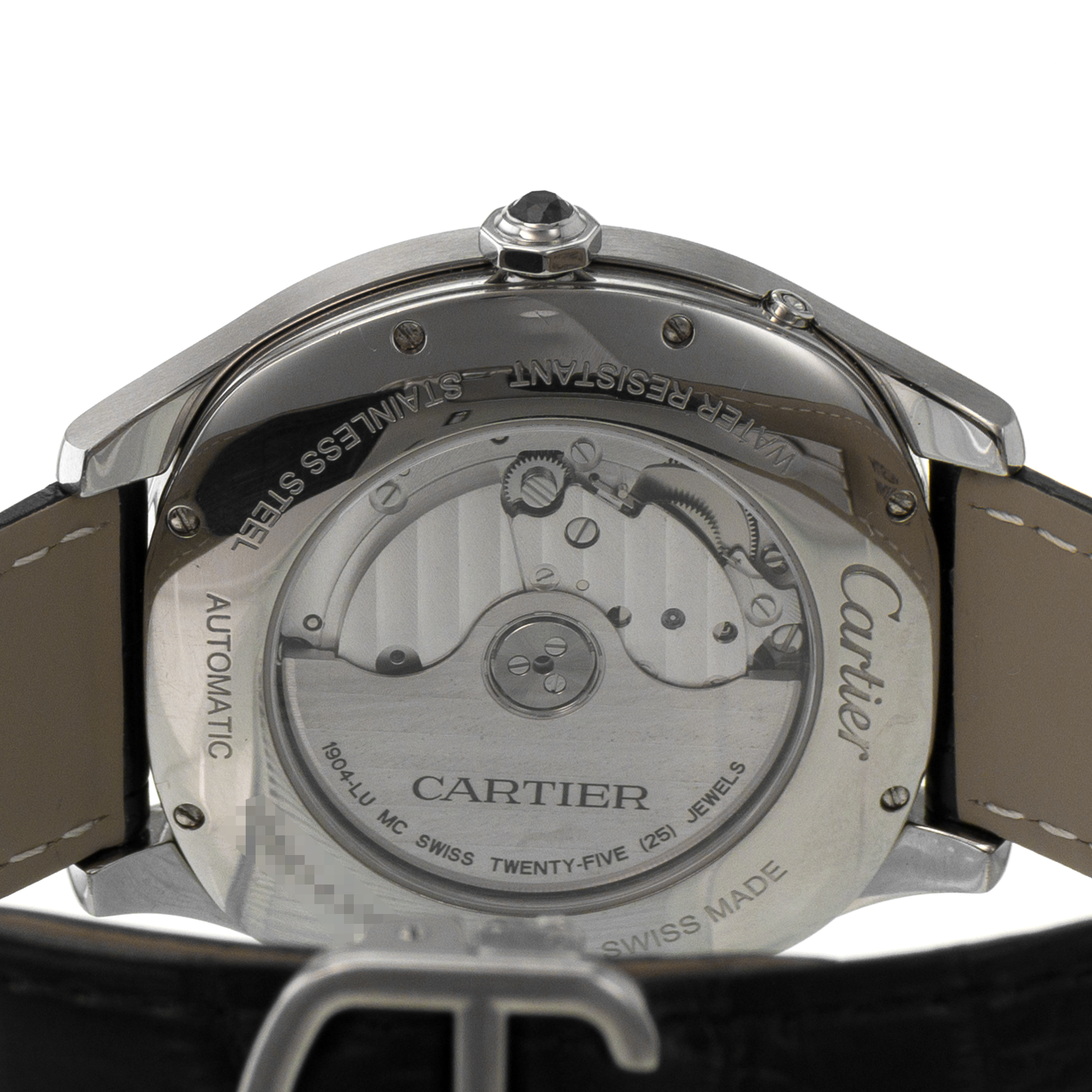 Cartier Drive de Cartier WSNM0008 3978 Moon Phase Silver Roman Steel Mens Watch thumbnail 11
