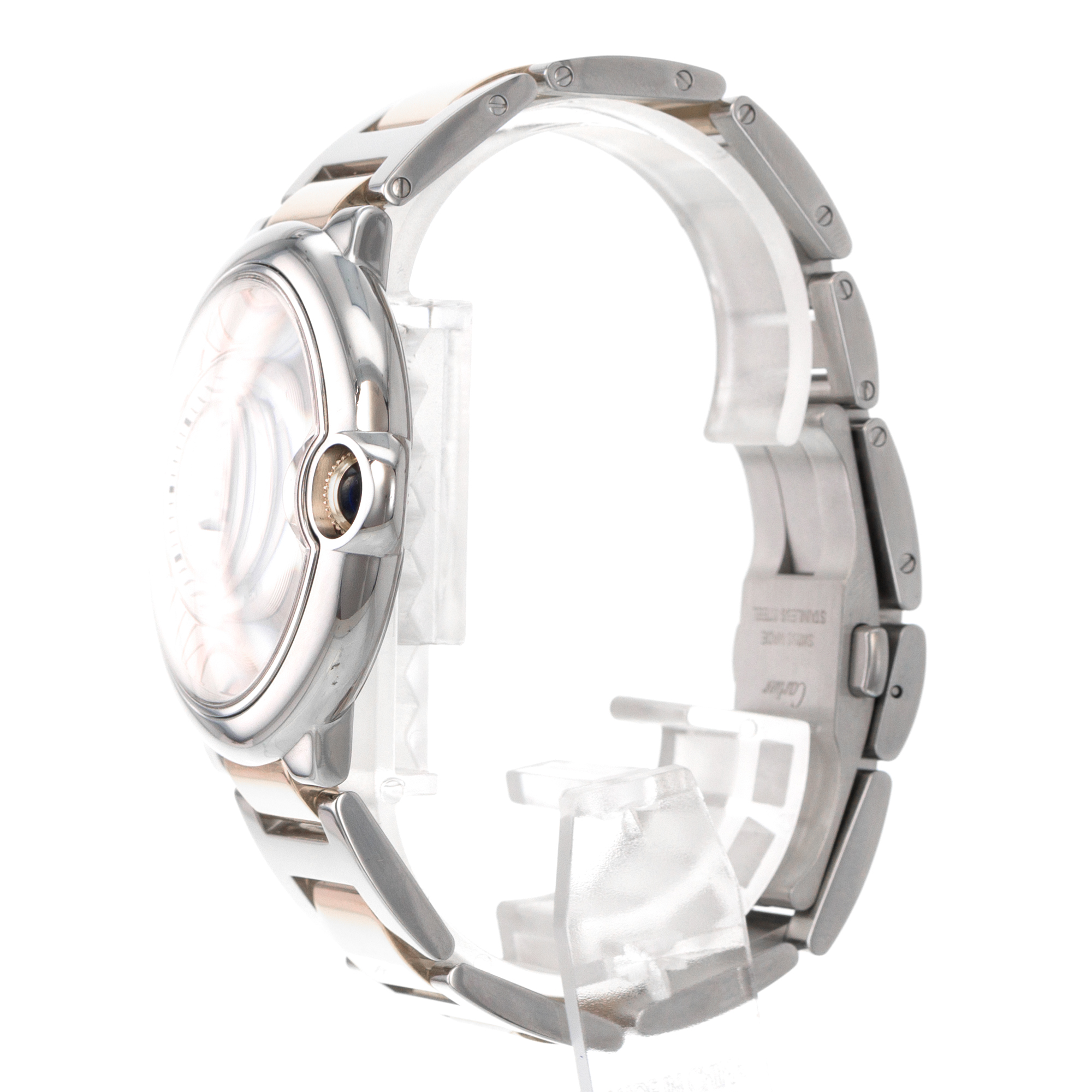 Cartier Ballon Bleu 42mm W6920095 3765 Roman 18k Rose Gold Steel Mens Watch thumbnail 5