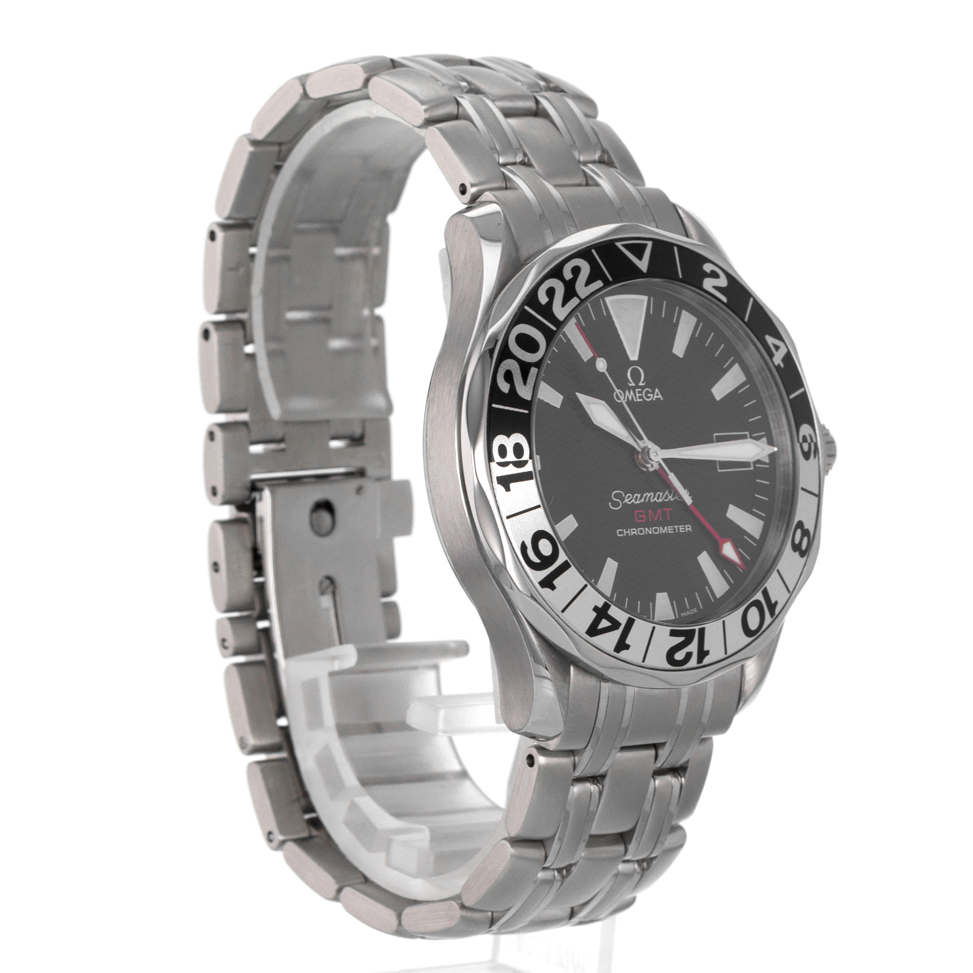 Omega Seamaster 25345000 41mm Full Size Black GMT Steel Automatic Mens Watch thumbnail 7