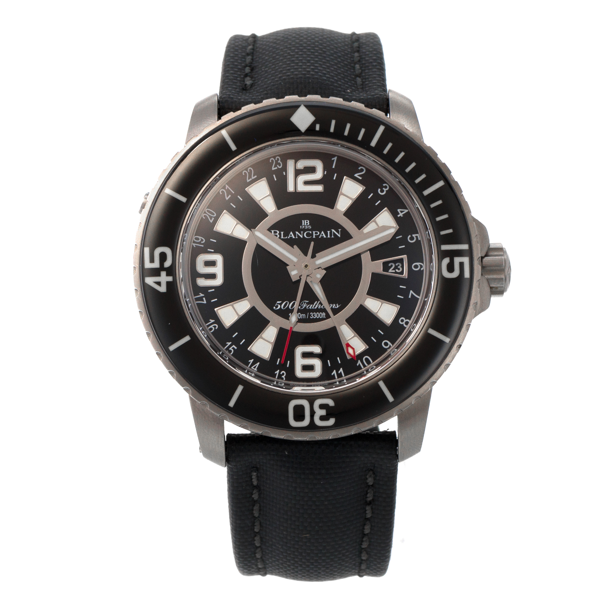 Blancpain 500 Fathoms 50021-12B30-52B 48mm GMT Black Dial Titanium Mens Watch thumbnail 2