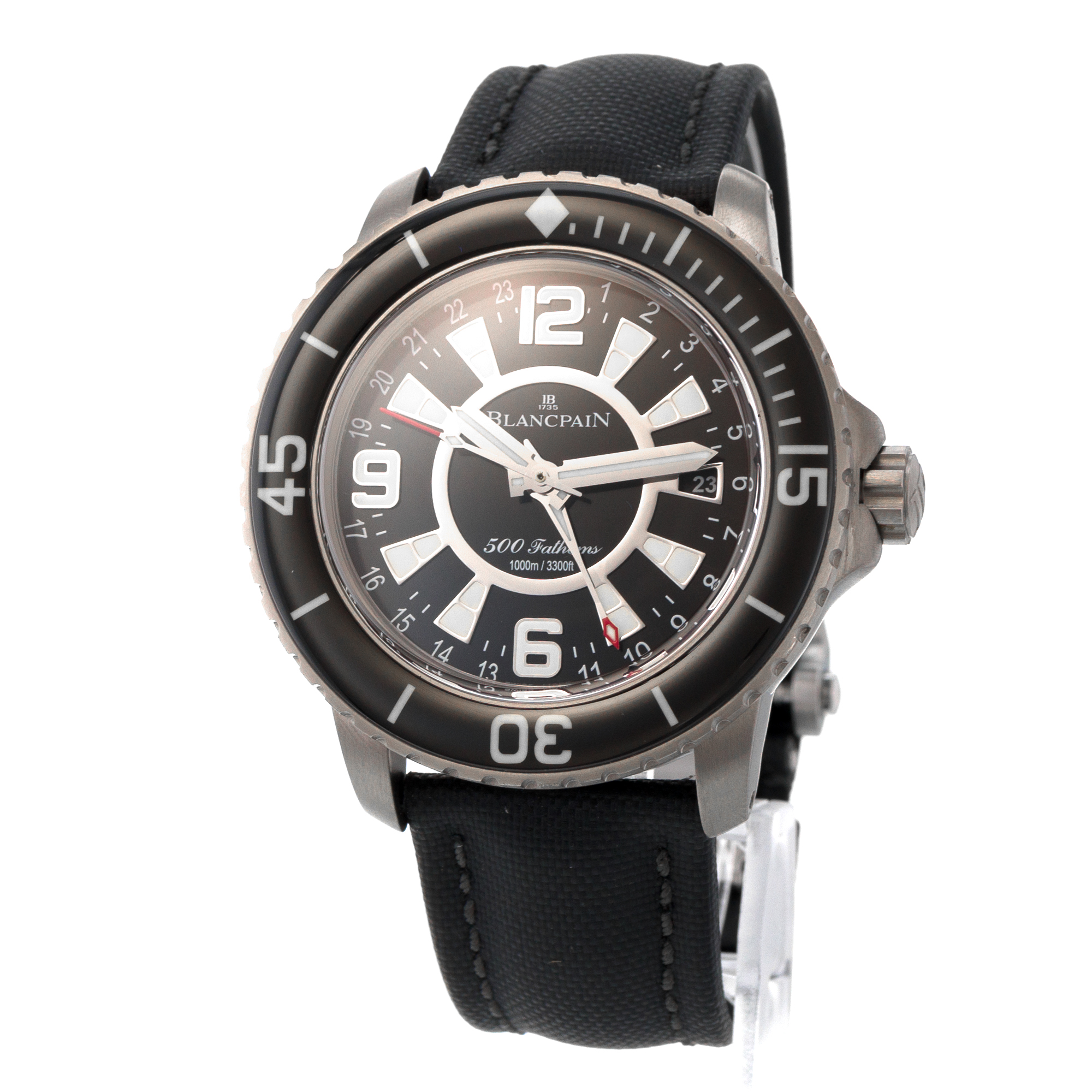 Blancpain 500 Fathoms 50021-12B30-52B 48mm GMT Black Dial Titanium Mens Watch thumbnail 3