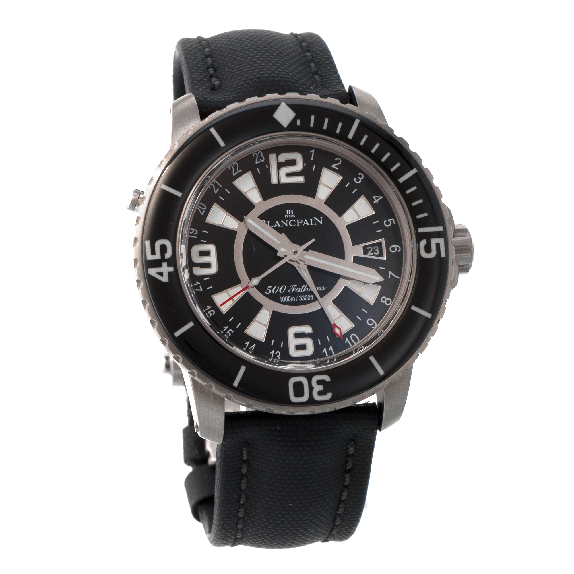 Blancpain 500 Fathoms 50021-12B30-52B 48mm GMT Black Dial Titanium Mens Watch thumbnail 8