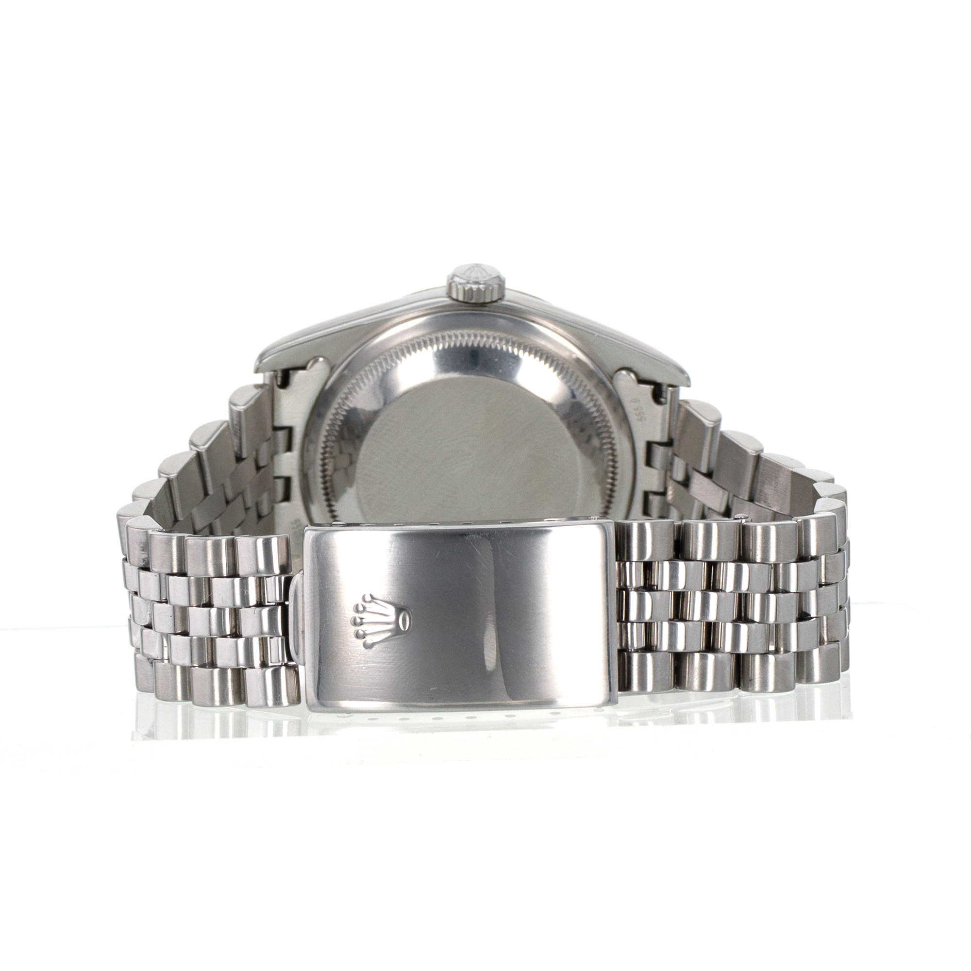 Rolex Datejust 36 16234 Factory Silver Diamond Dial Fluted White Gold Mens Watch thumbnail 9