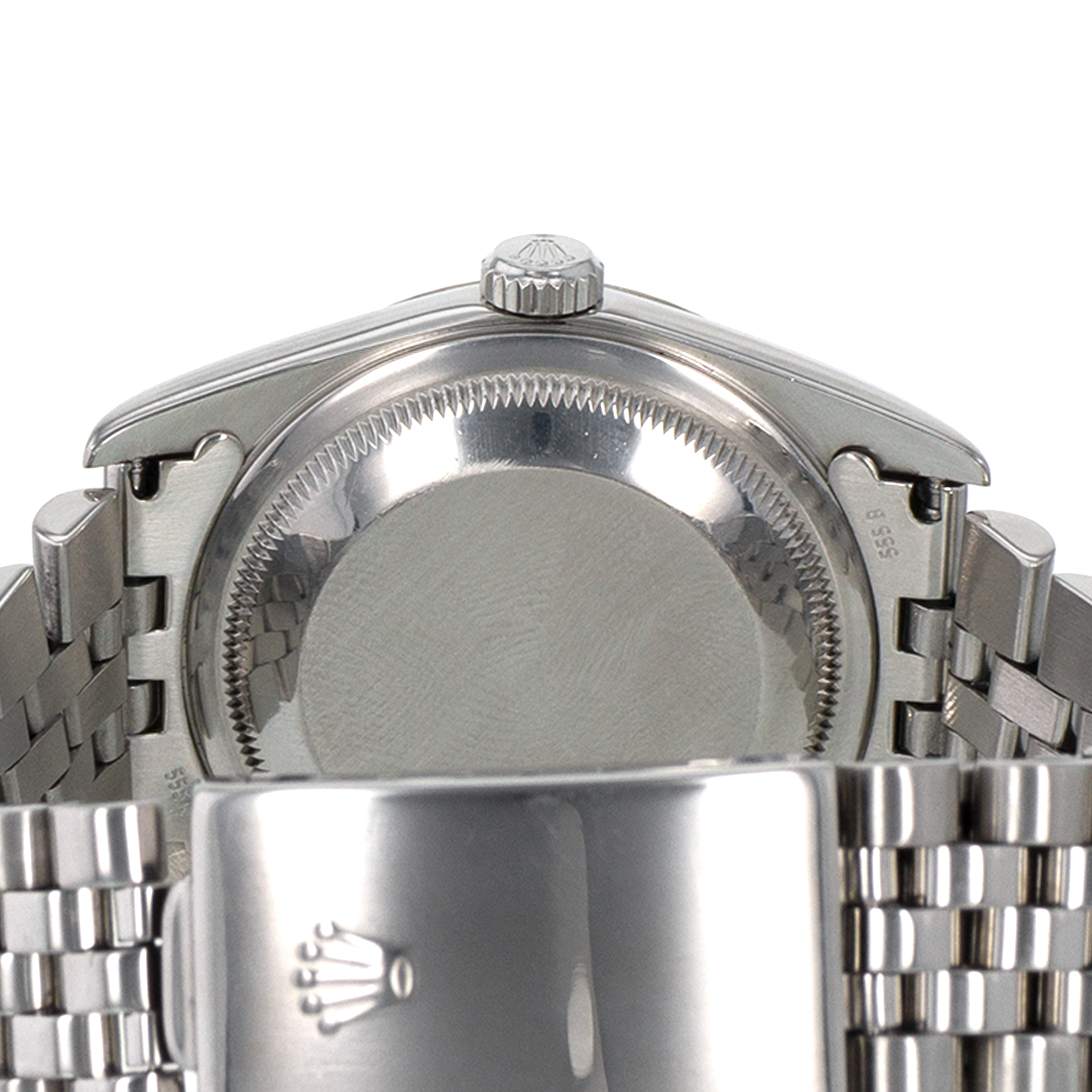Rolex Datejust 36 16234 Factory Silver Diamond Dial Fluted White Gold Mens Watch thumbnail 10