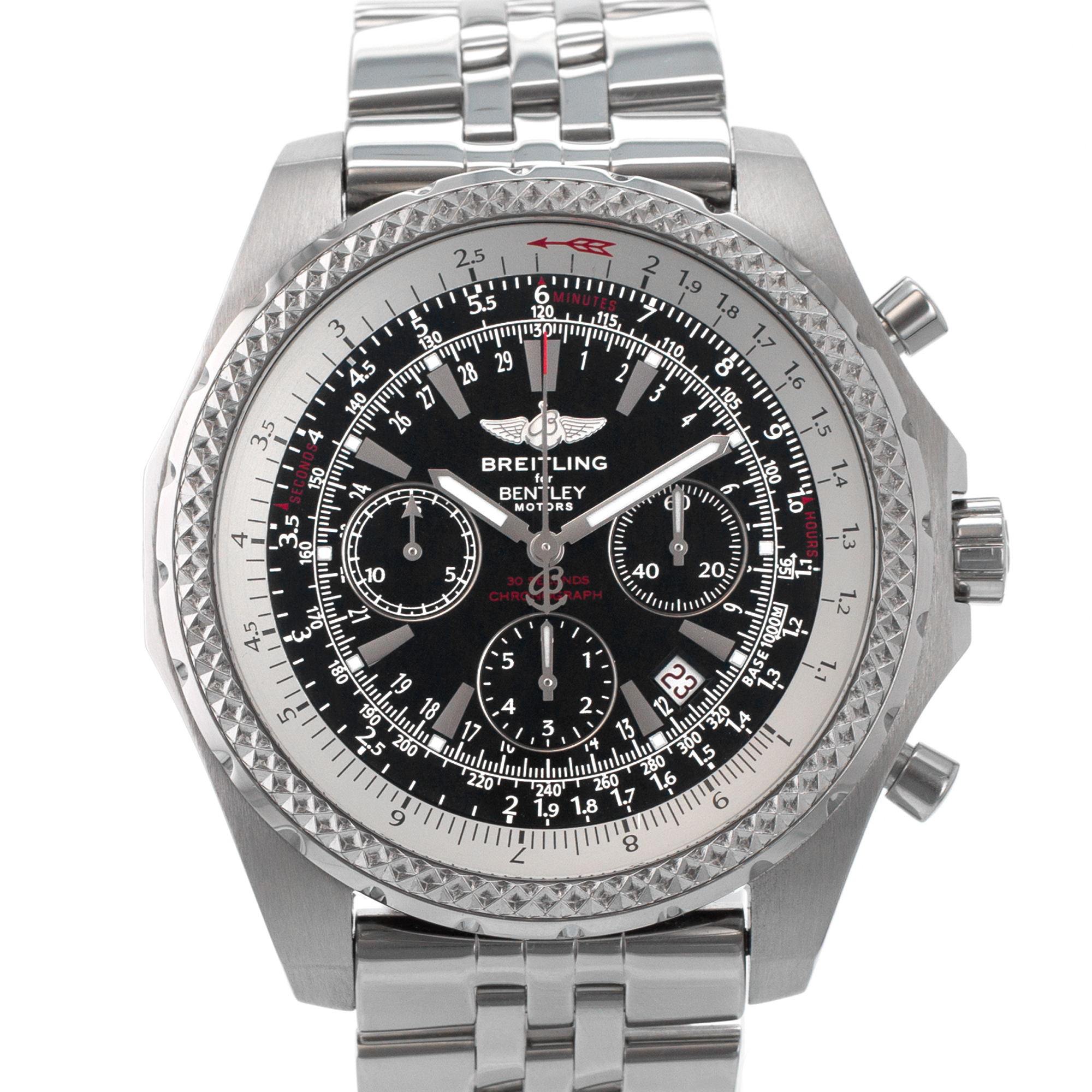 Breitling Bantley Motors A25363 48mm Chronograph Black Automatic Mens Watch thumbnail 1