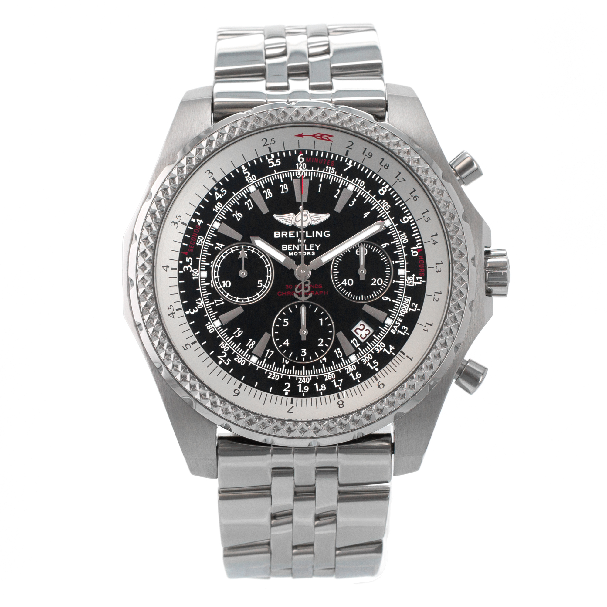 Breitling Bantley Motors A25363 48mm Chronograph Black Automatic Mens Watch thumbnail 2