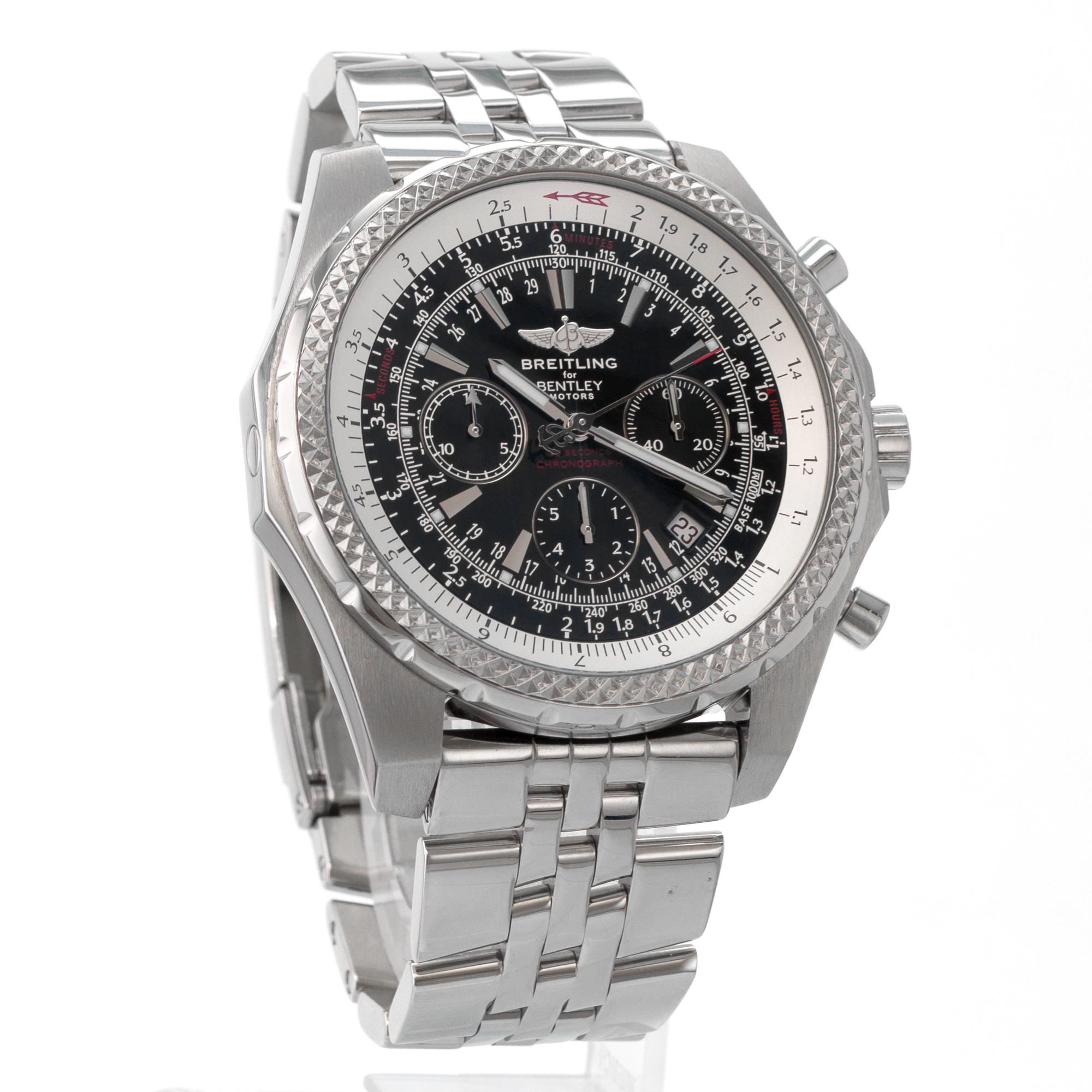 Breitling Bantley Motors A25363 48mm Chronograph Black Automatic Mens Watch thumbnail 8