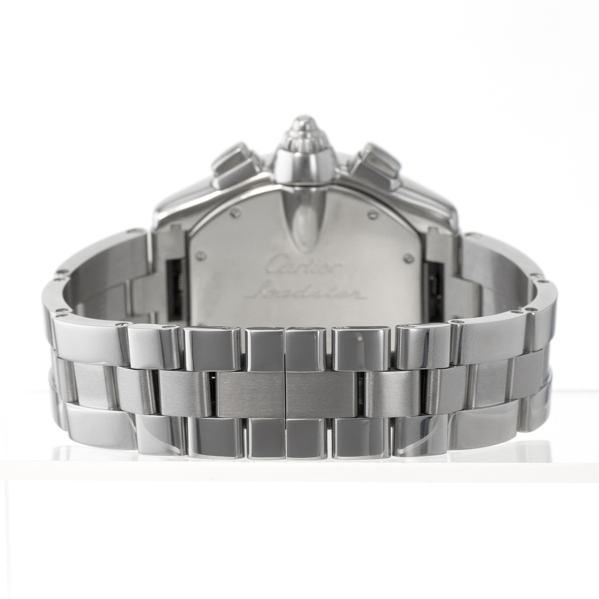 Cartier Roadster W62019X6 2618 Chronograph Silver Roman Mens Watch thumbnail 10