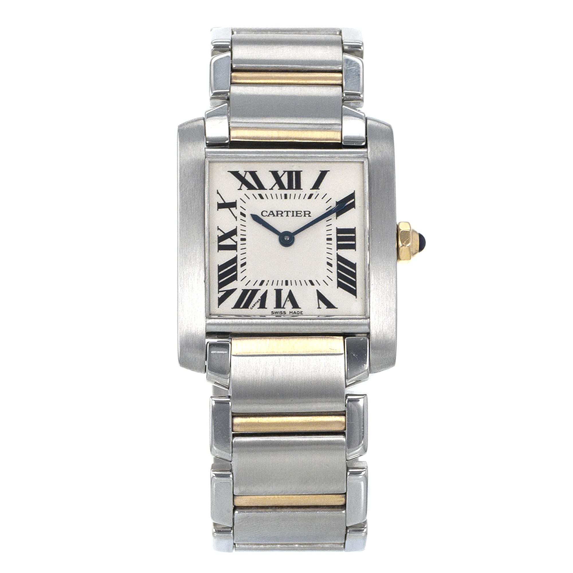 Cartier Tank Francaise W51006Q4 2301 25mm Medium Roman Yellow Gold Ladies Watch thumbnail 2