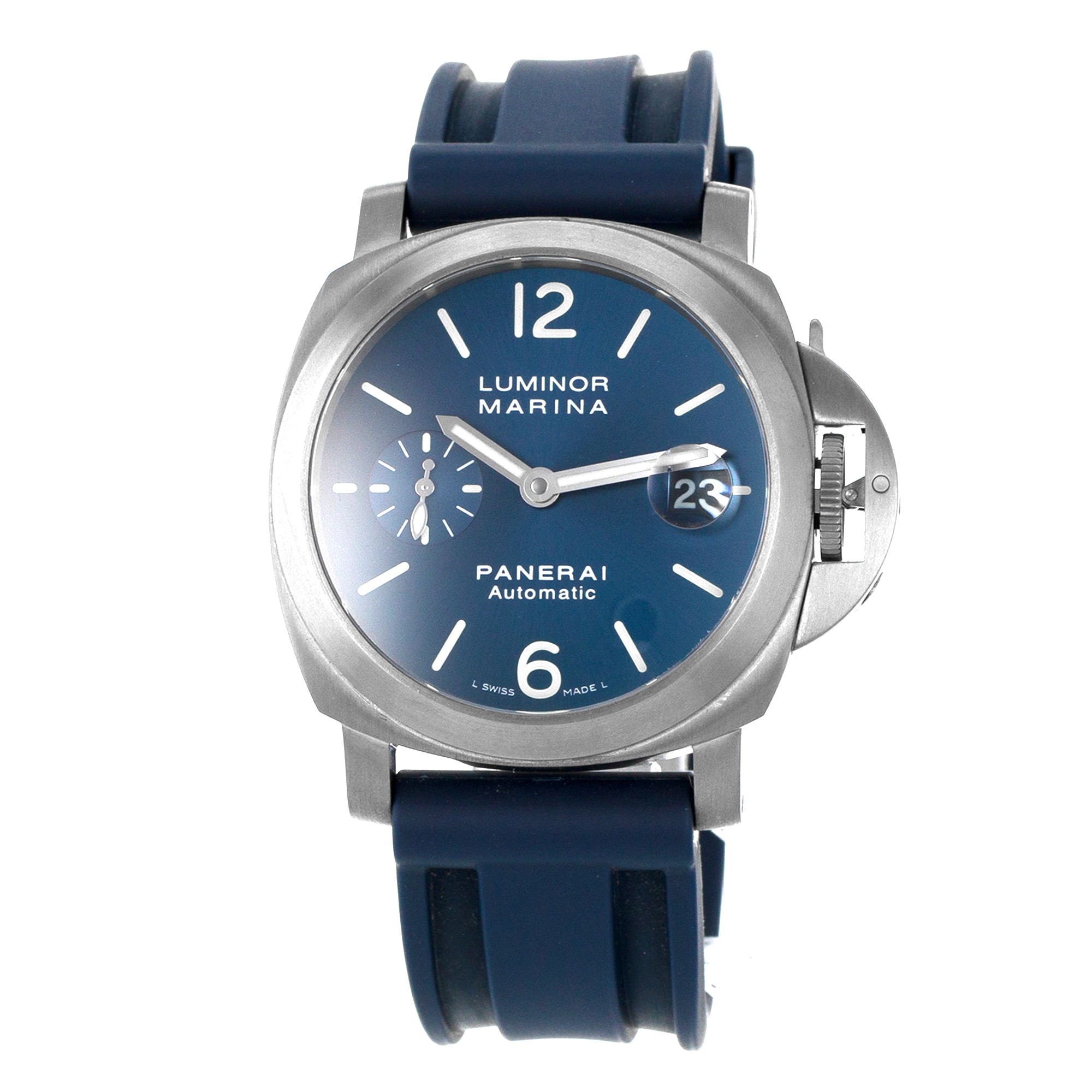 Panerai Luminor Marina PAM00282 40mm Blue Titanium Limited Automatic Mens Watch thumbnail 4