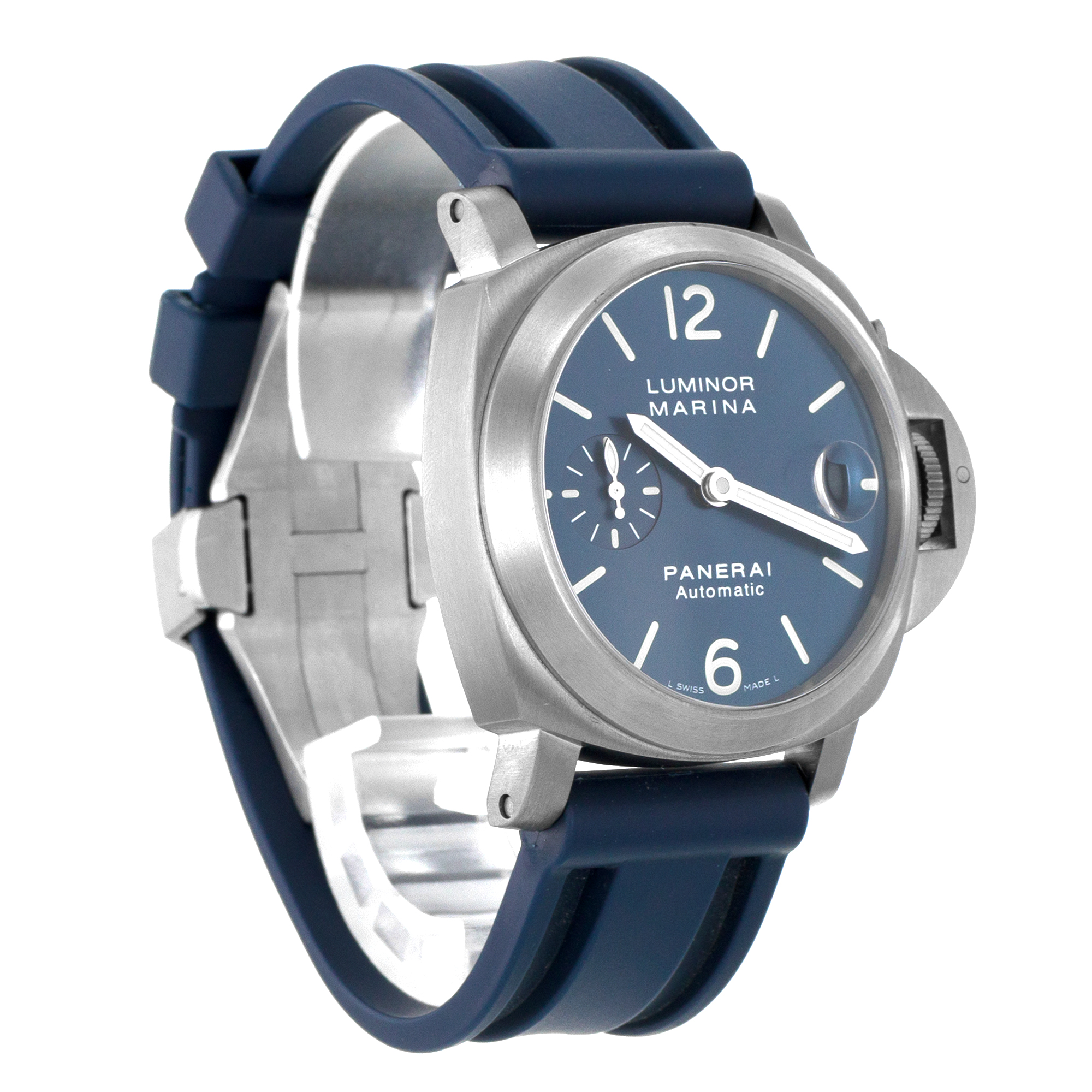 Panerai Luminor Marina PAM00282 40mm Blue Titanium Limited Automatic Mens Watch thumbnail 8