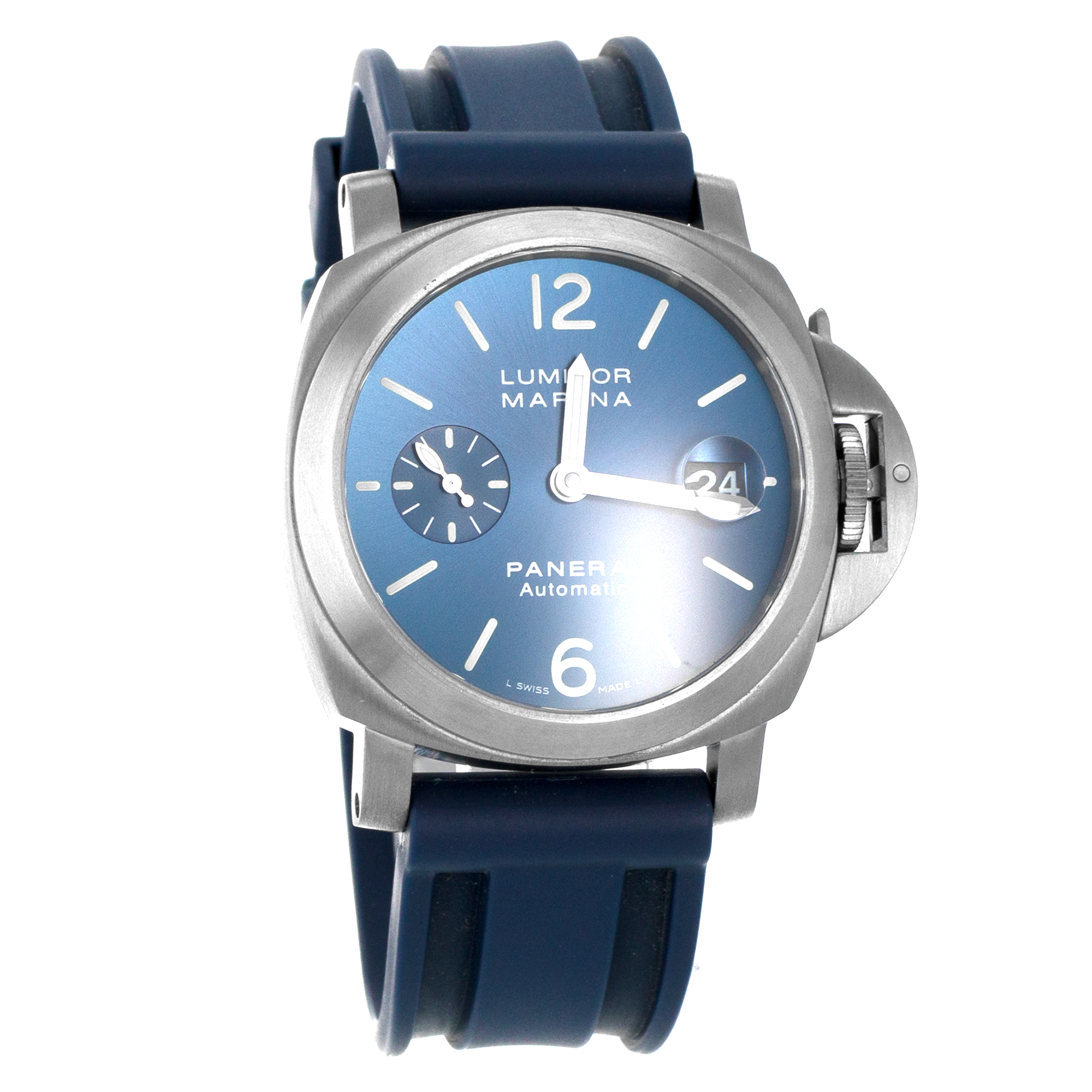 Panerai Luminor Marina PAM00282 40mm Blue Titanium Limited Automatic Mens Watch thumbnail 9
