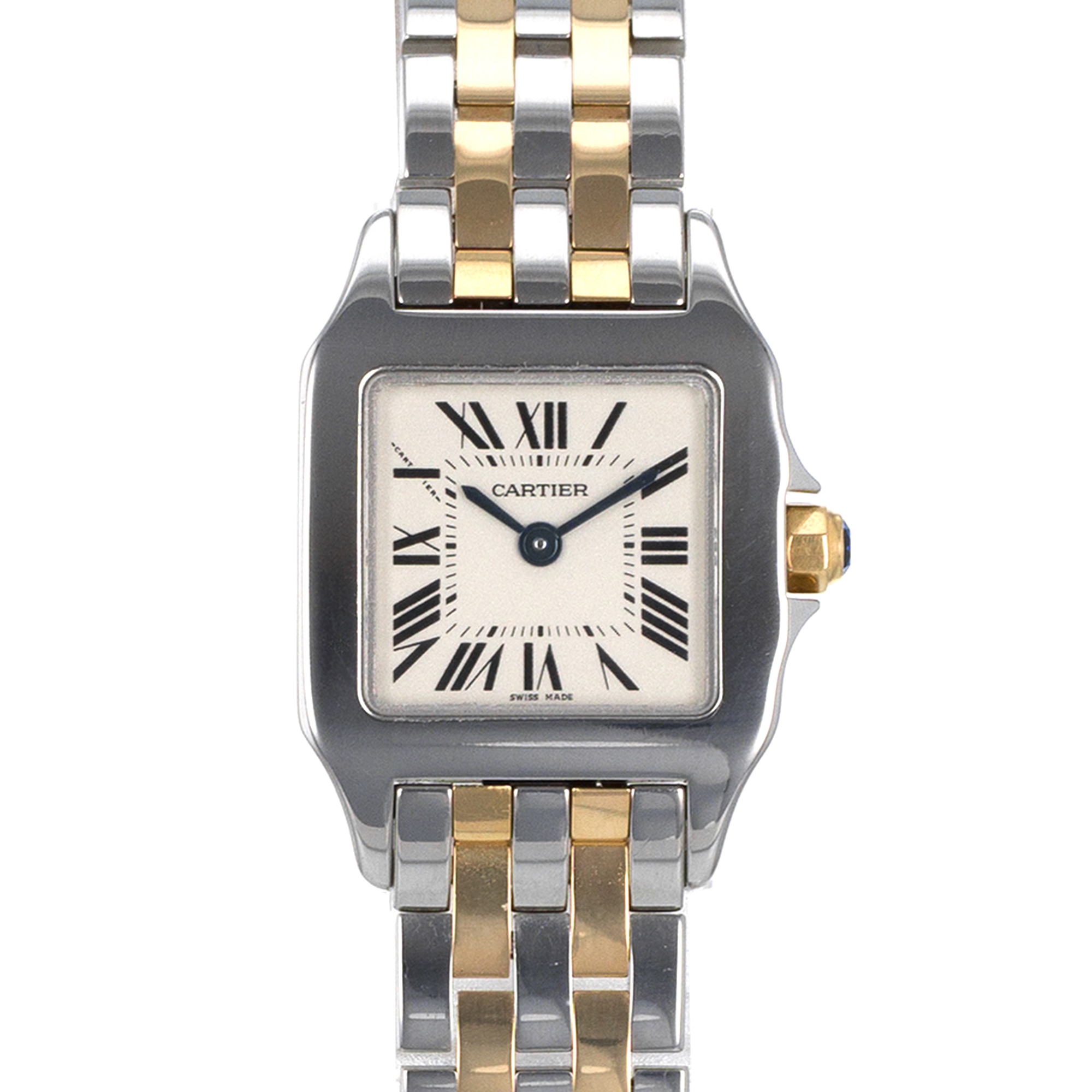 Cartier Demoiselle W25066Z6 2698 Silver Roman Steel Yellow Gold Ladies Watch thumbnail 1