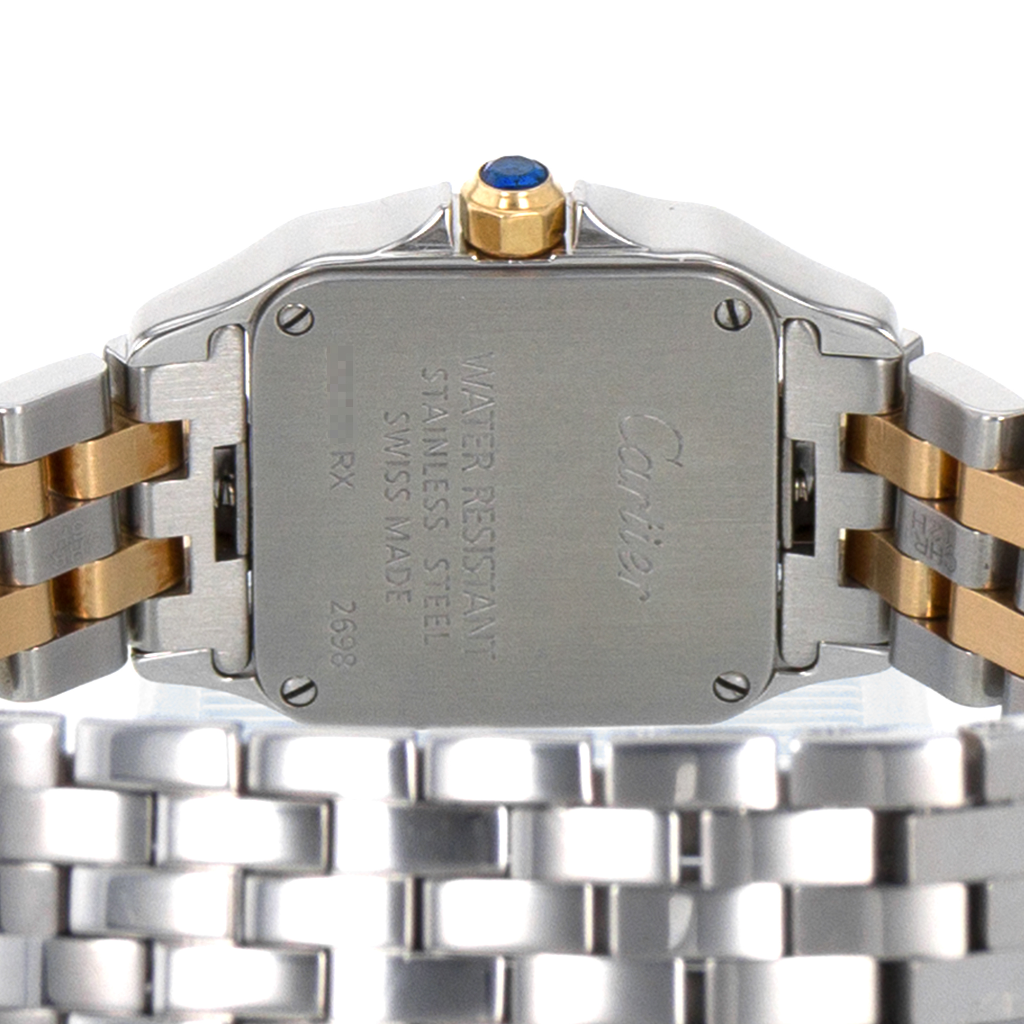 Cartier Demoiselle W25066Z6 2698 Silver Roman Steel Yellow Gold Ladies Watch thumbnail 10