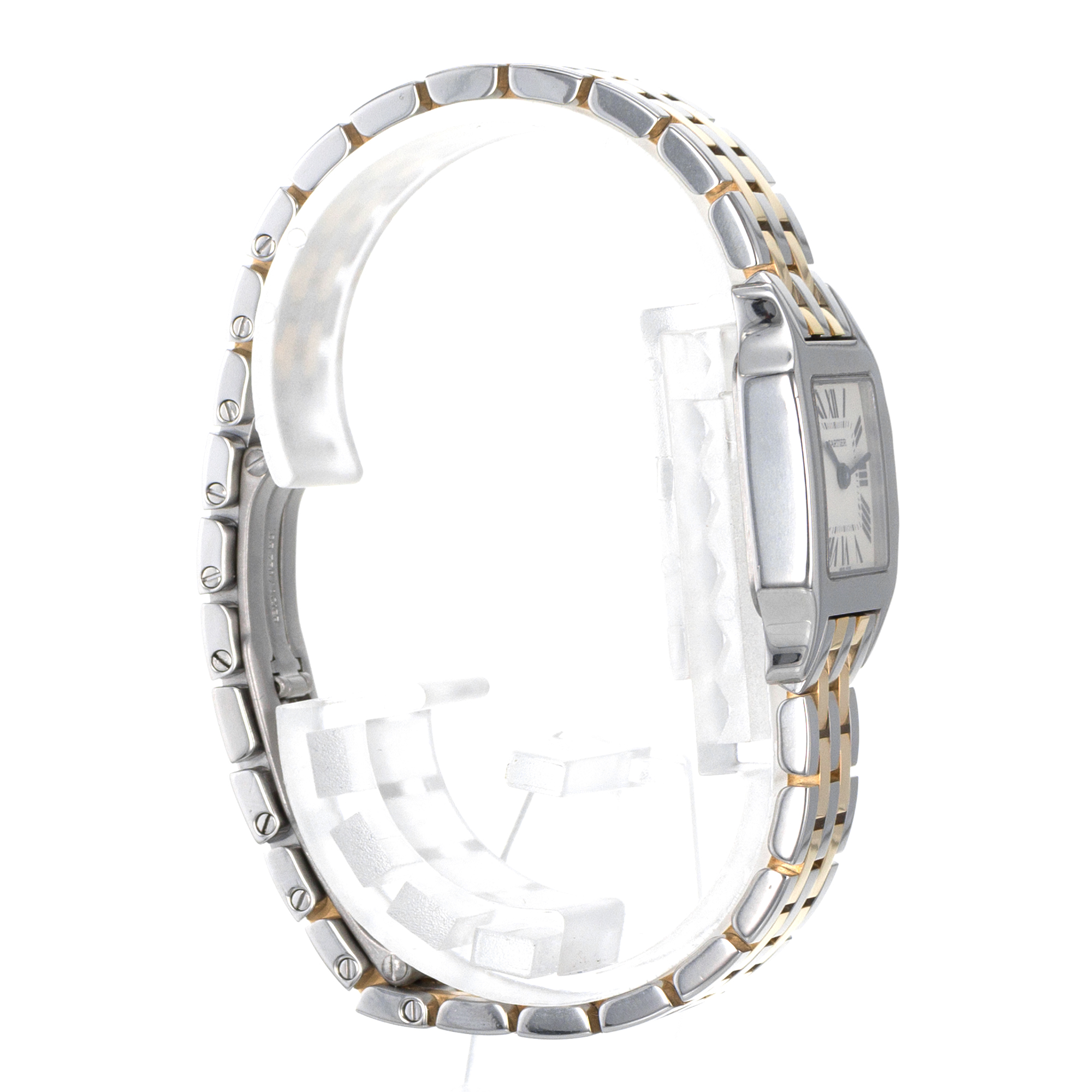 Cartier Demoiselle W25066Z6 2698 Silver Roman Steel Yellow Gold Ladies Watch thumbnail 6