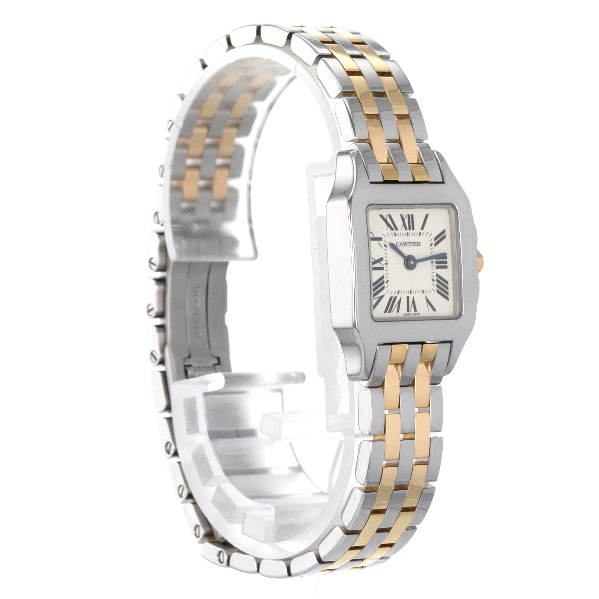 Cartier Demoiselle W25066Z6 2698 Silver Roman Steel Yellow Gold Ladies Watch thumbnail 7
