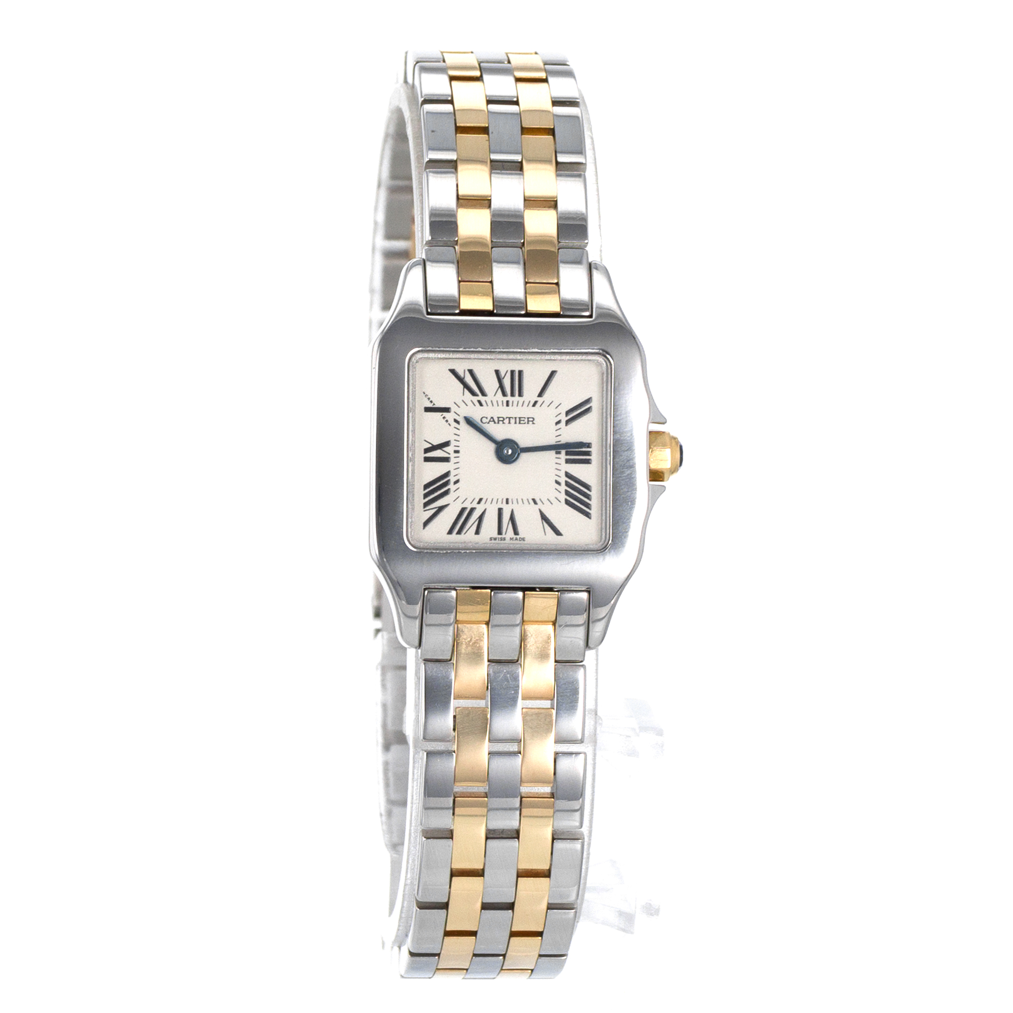 Cartier Demoiselle W25066Z6 2698 Silver Roman Steel Yellow Gold Ladies Watch thumbnail 8