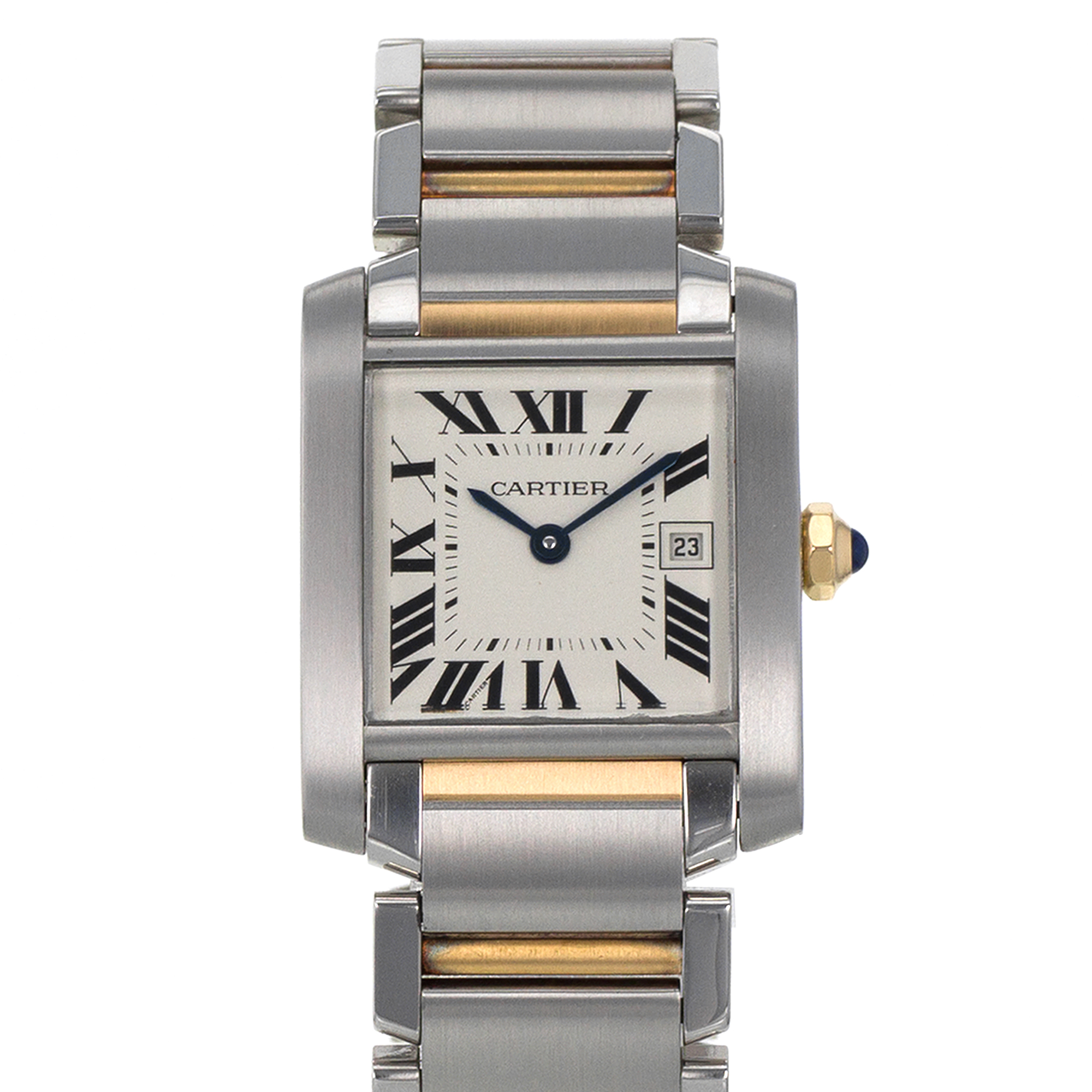 Cartier Tank Francaise W51012Q4 2465 25mm Medium Steel Yellow Gold Ladies Watch thumbnail 1