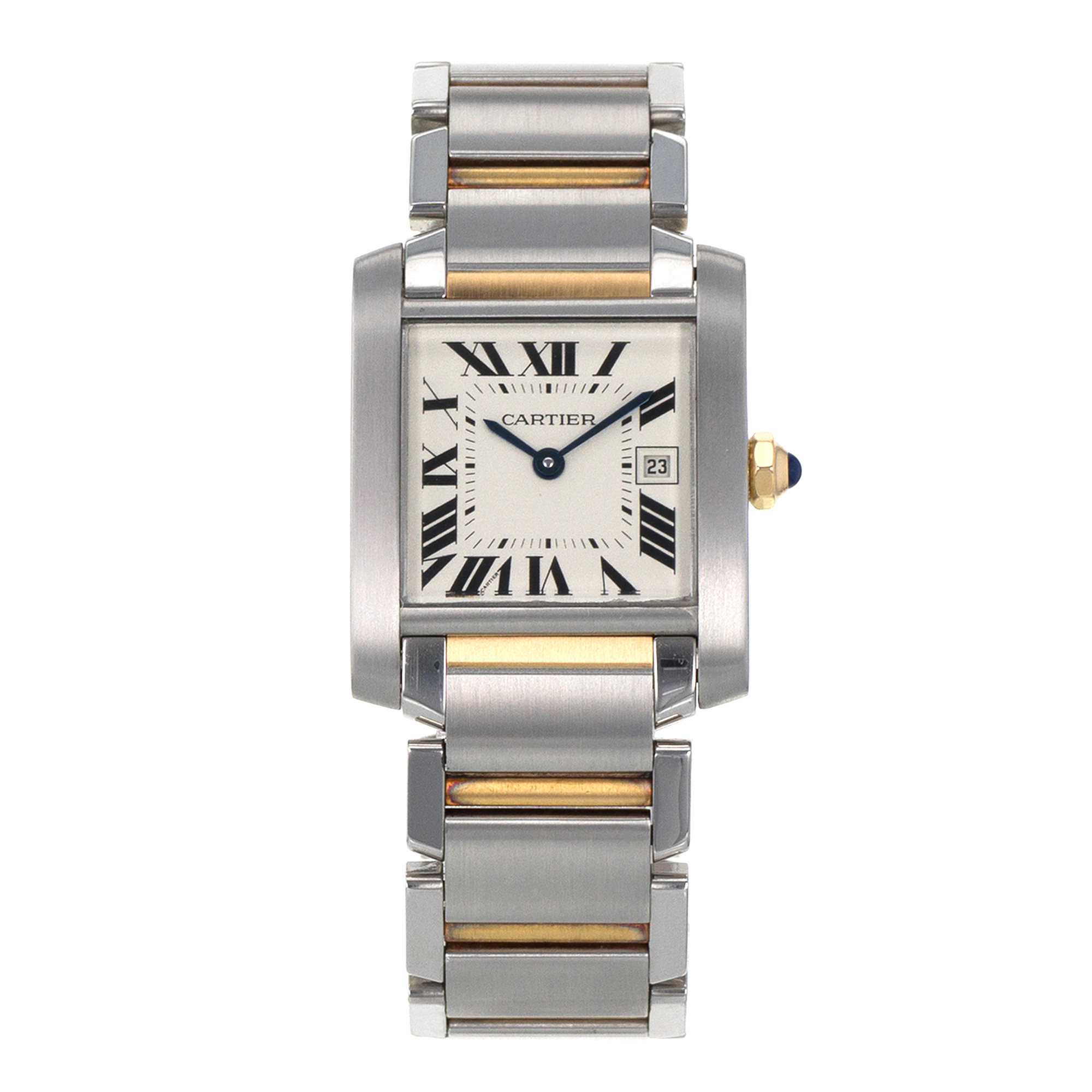 Cartier Tank Francaise W51012Q4 2465 25mm Medium Steel Yellow Gold Ladies Watch thumbnail 2