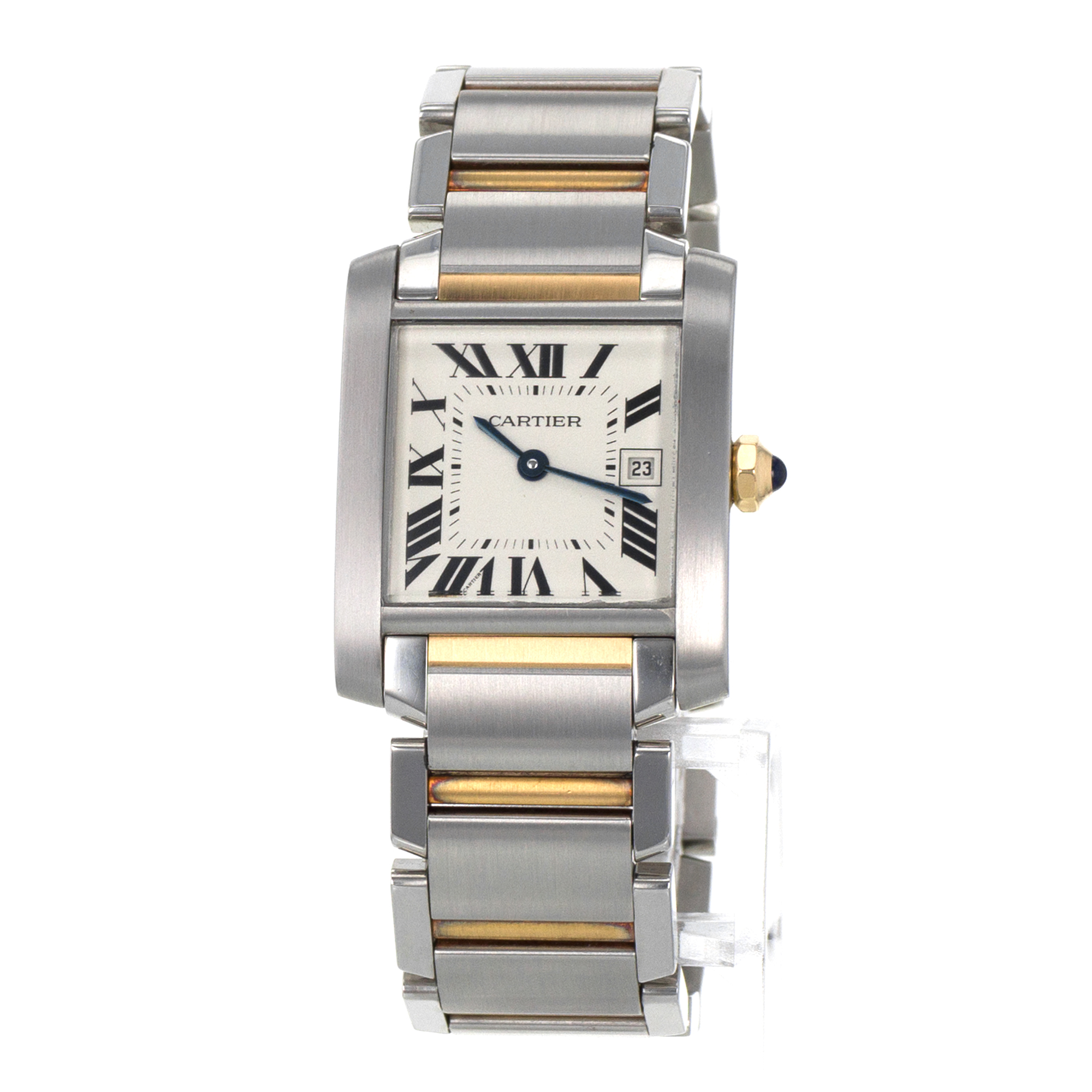 Cartier Tank Francaise W51012Q4 2465 25mm Medium Steel Yellow Gold Ladies Watch thumbnail 3
