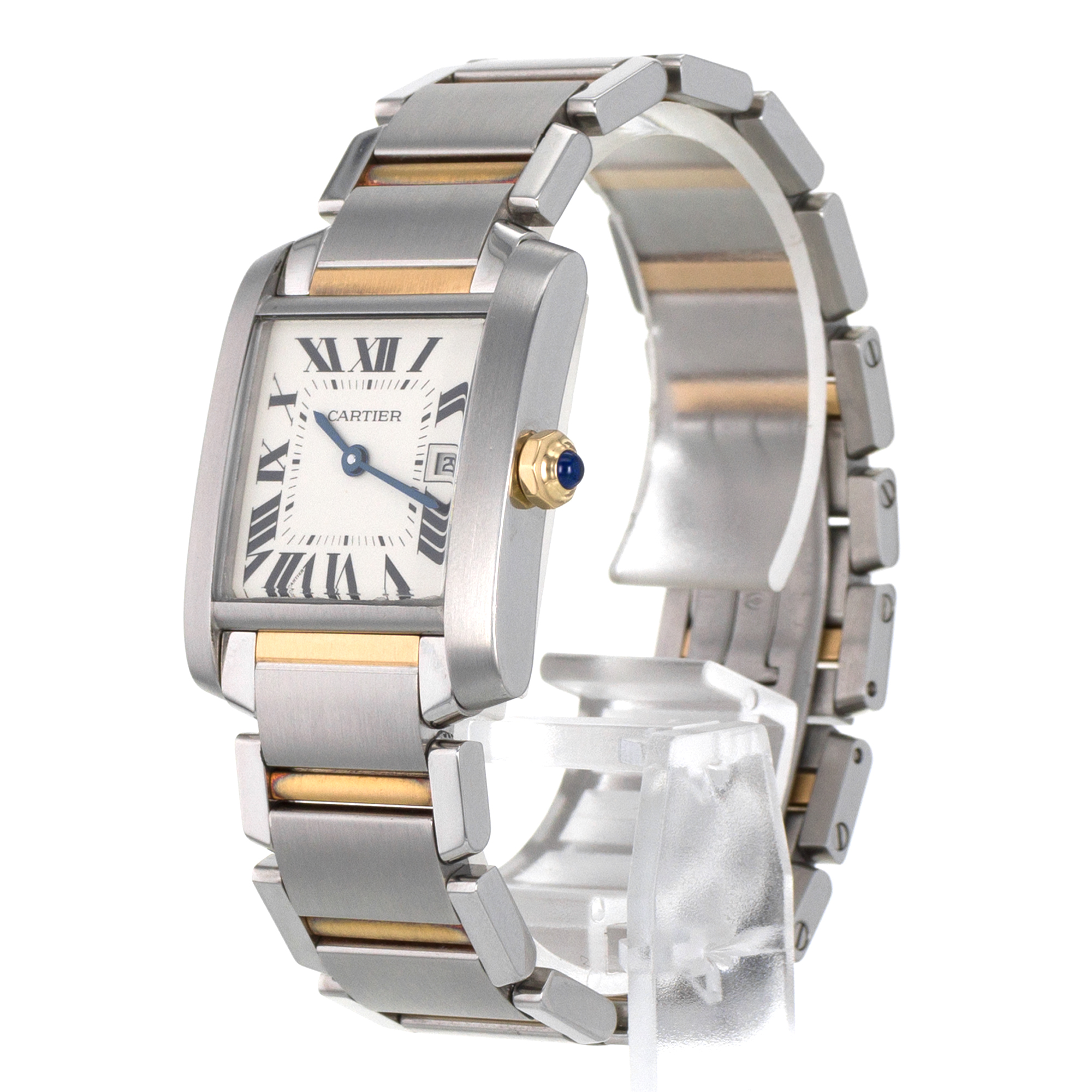 Cartier Tank Francaise W51012Q4 2465 25mm Medium Steel Yellow Gold Ladies Watch thumbnail 4