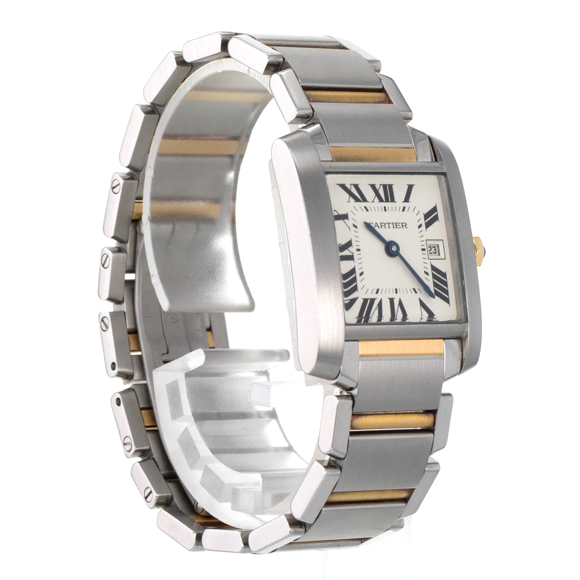 Cartier Tank Francaise W51012Q4 2465 25mm Medium Steel Yellow Gold Ladies Watch thumbnail 7
