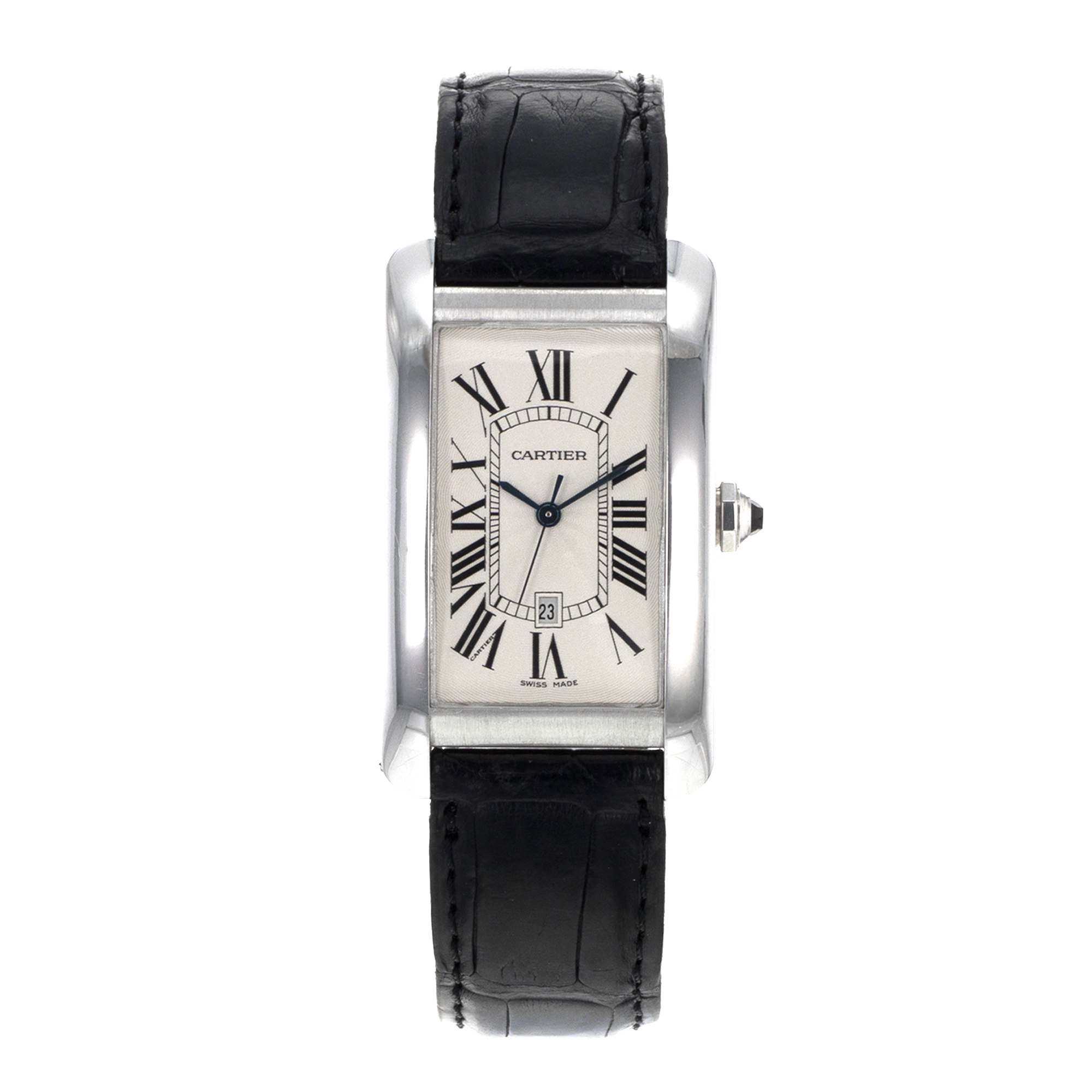 Cartier Tank Americaine W2603256 1741 26mm Large White Gold Automatic Mens Watch thumbnail 2