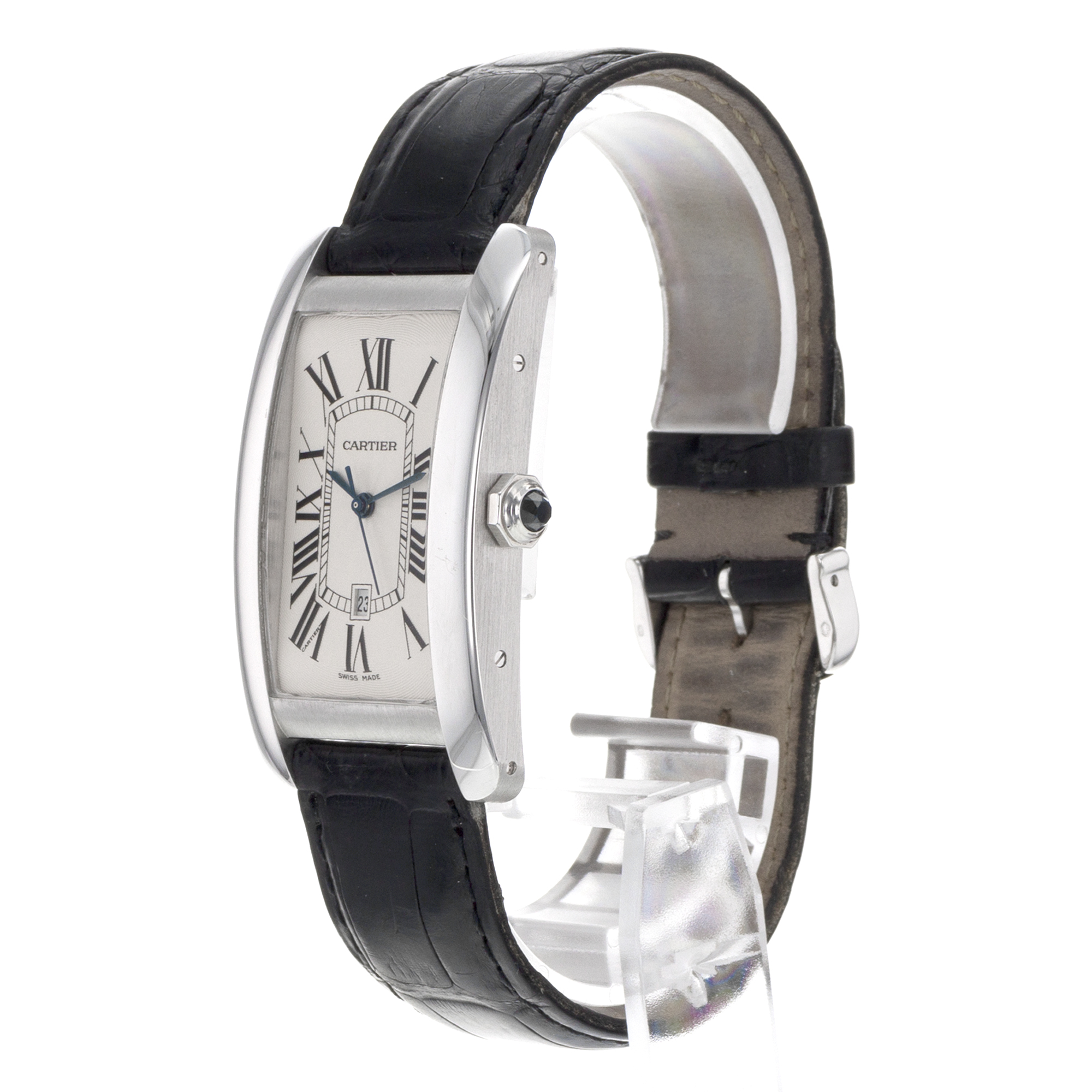 Cartier Tank Americaine W2603256 1741 26mm Large White Gold Automatic Mens Watch thumbnail 4