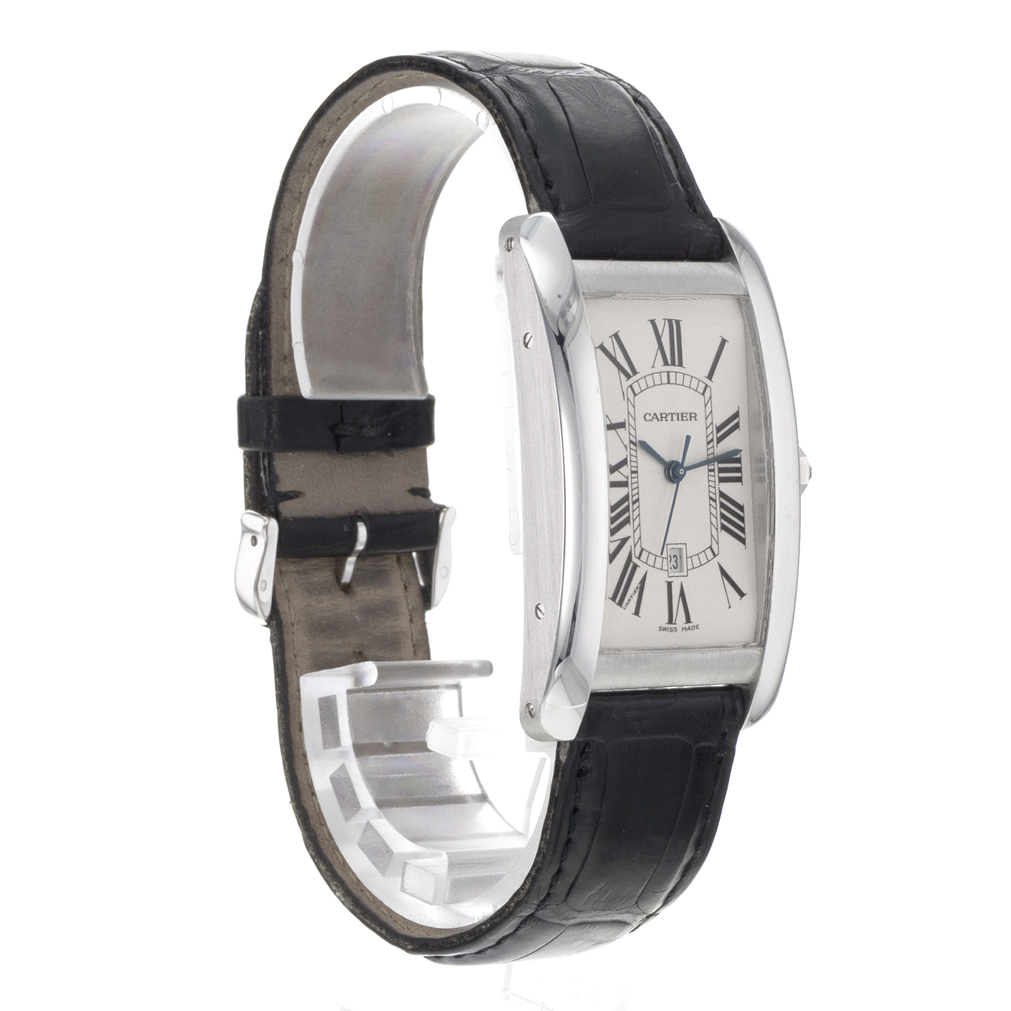Cartier Tank Americaine W2603256 1741 26mm Large White Gold Automatic Mens Watch thumbnail 7