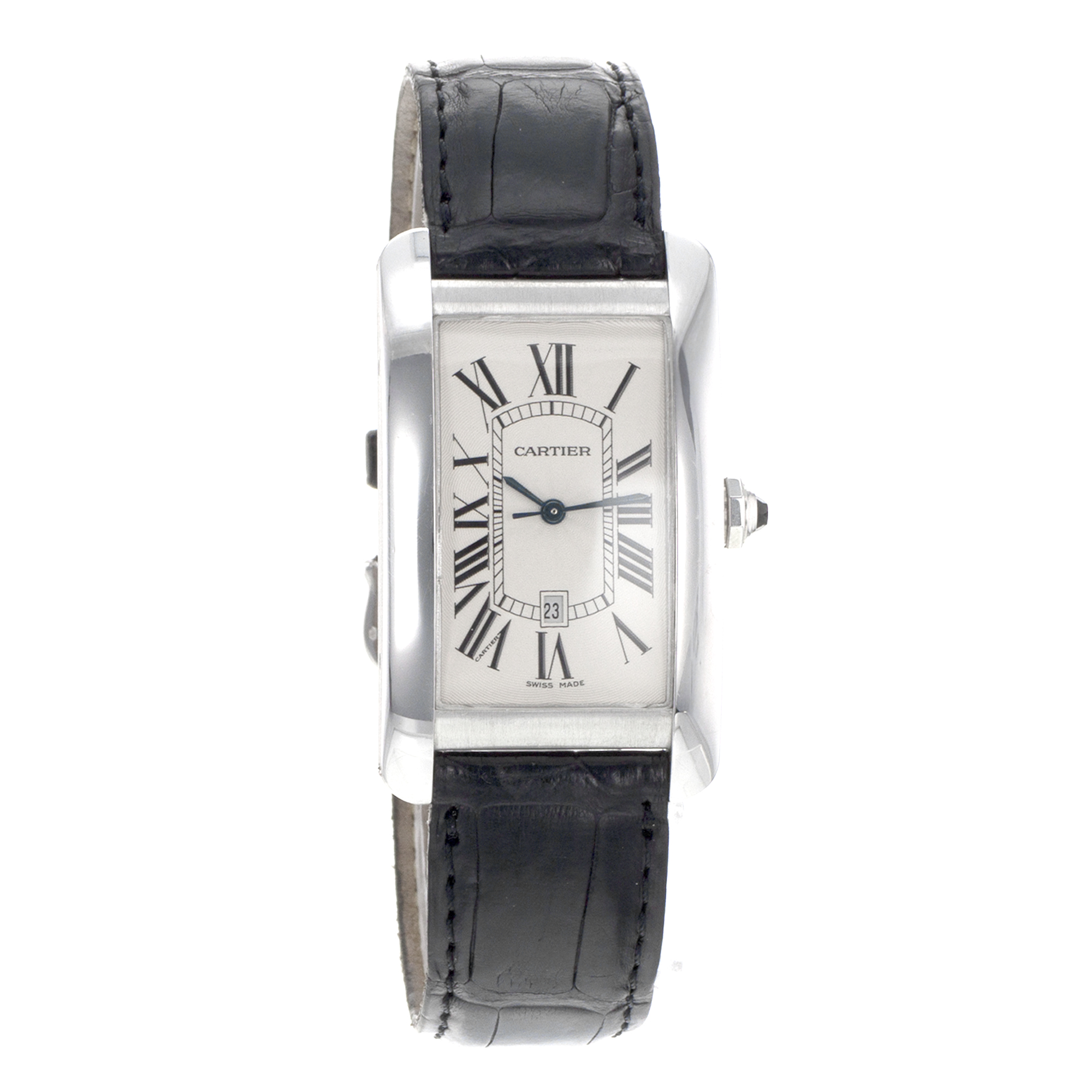 Cartier Tank Americaine W2603256 1741 26mm Large White Gold Automatic Mens Watch thumbnail 8
