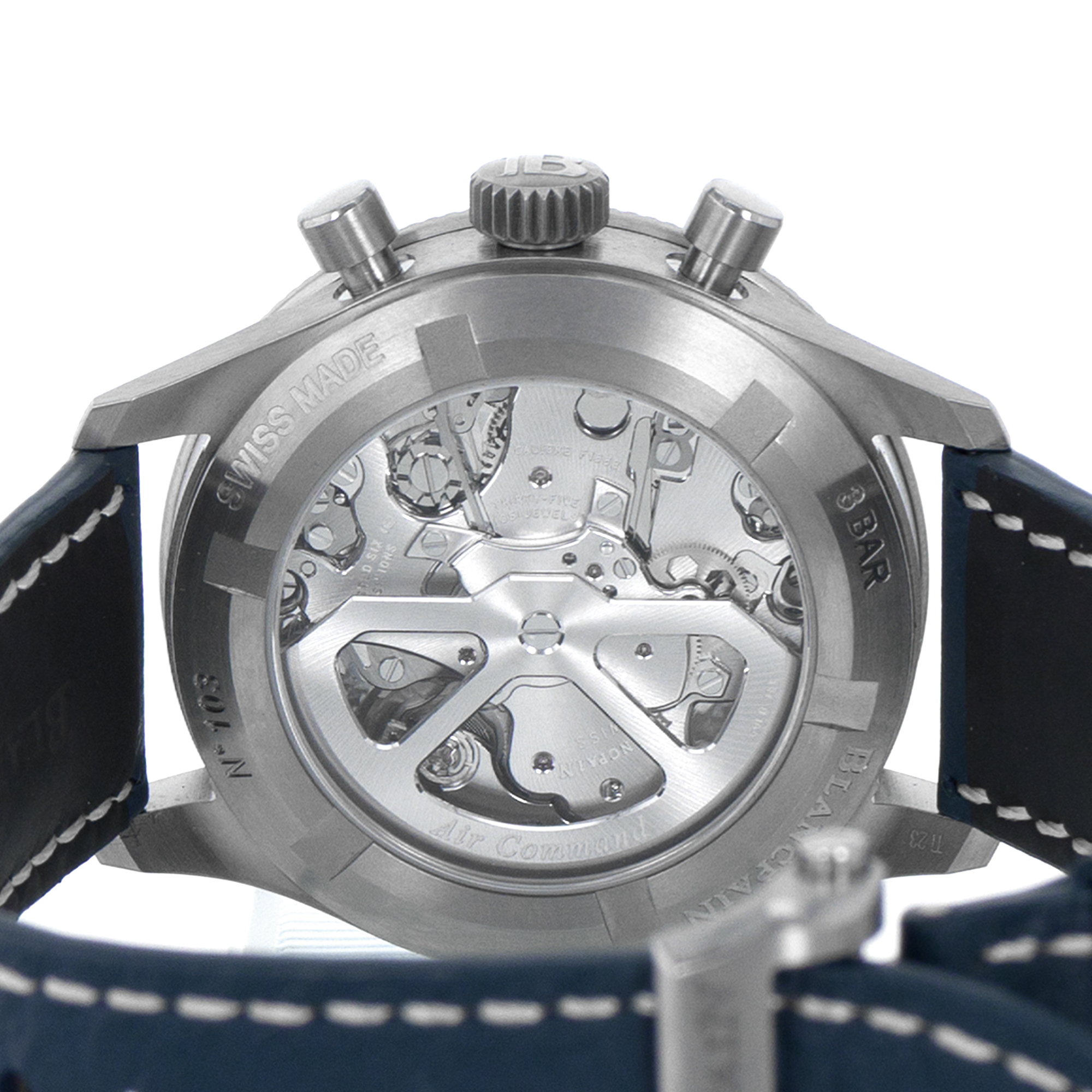 Blancpain Air Command AC03-12B40-63B 36mm Blue Chronograph Titanium Mens Watch thumbnail 11