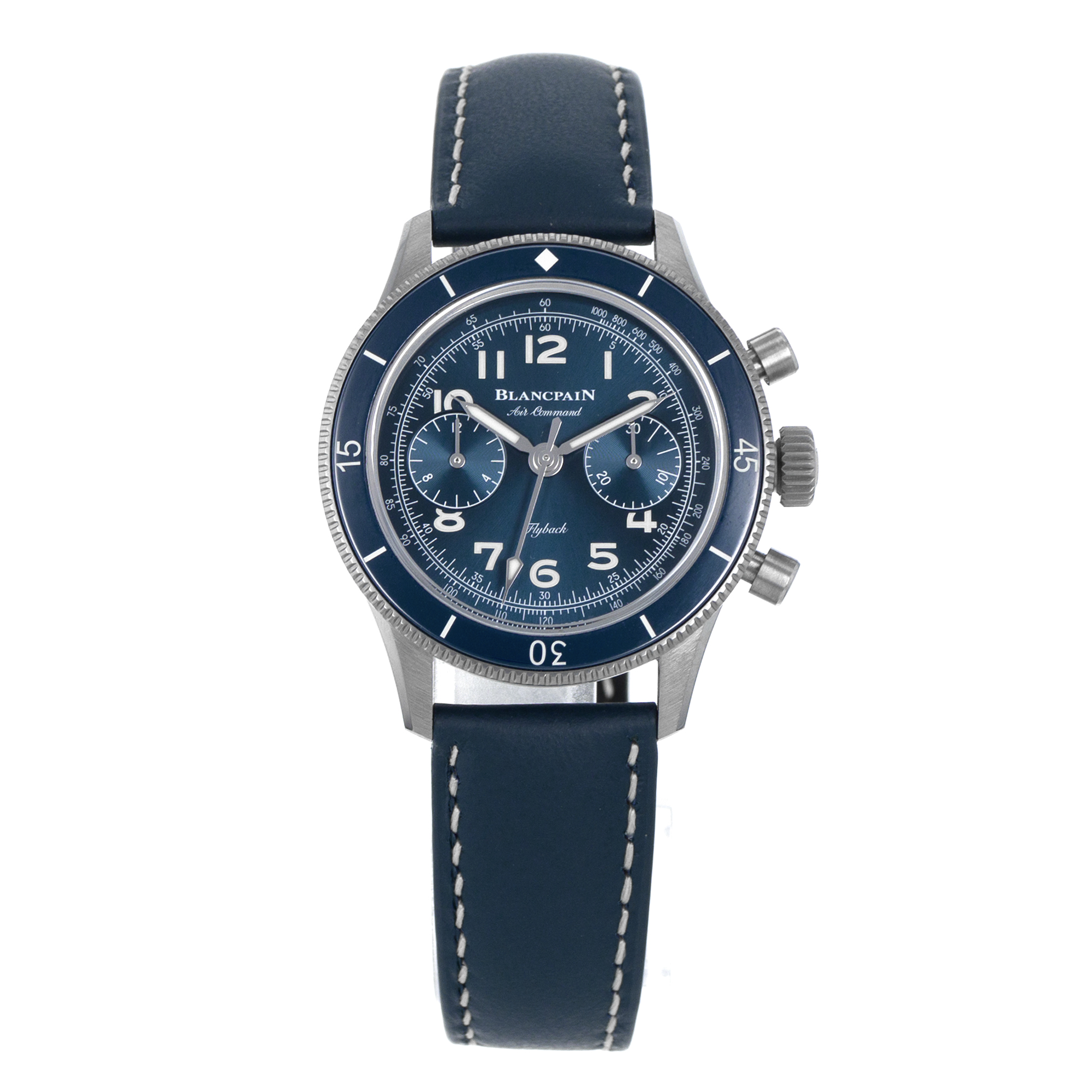 Blancpain Air Command AC03-12B40-63B 36mm Blue Chronograph Titanium Mens Watch thumbnail 2