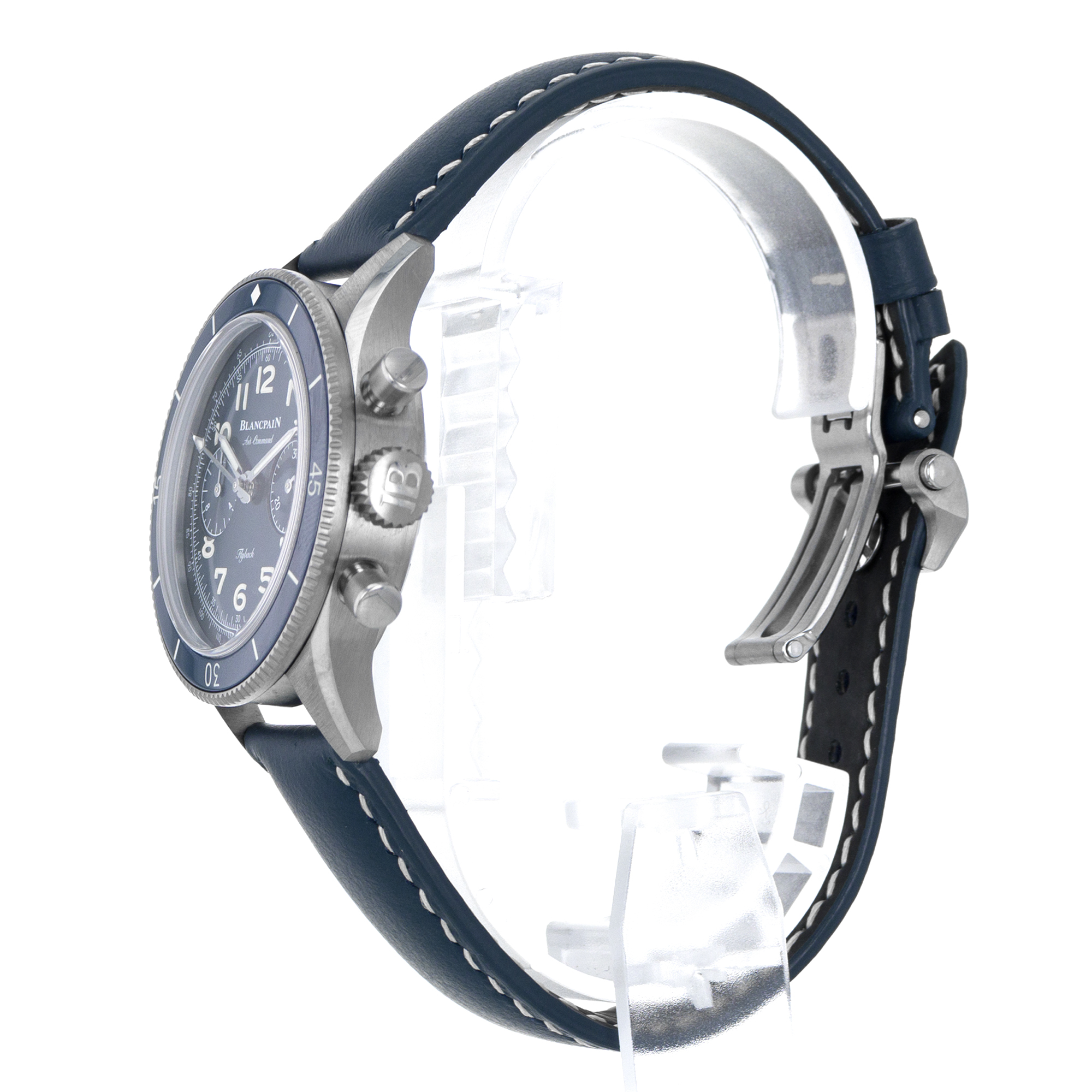 Blancpain Air Command AC03-12B40-63B 36mm Blue Chronograph Titanium Mens Watch thumbnail 6