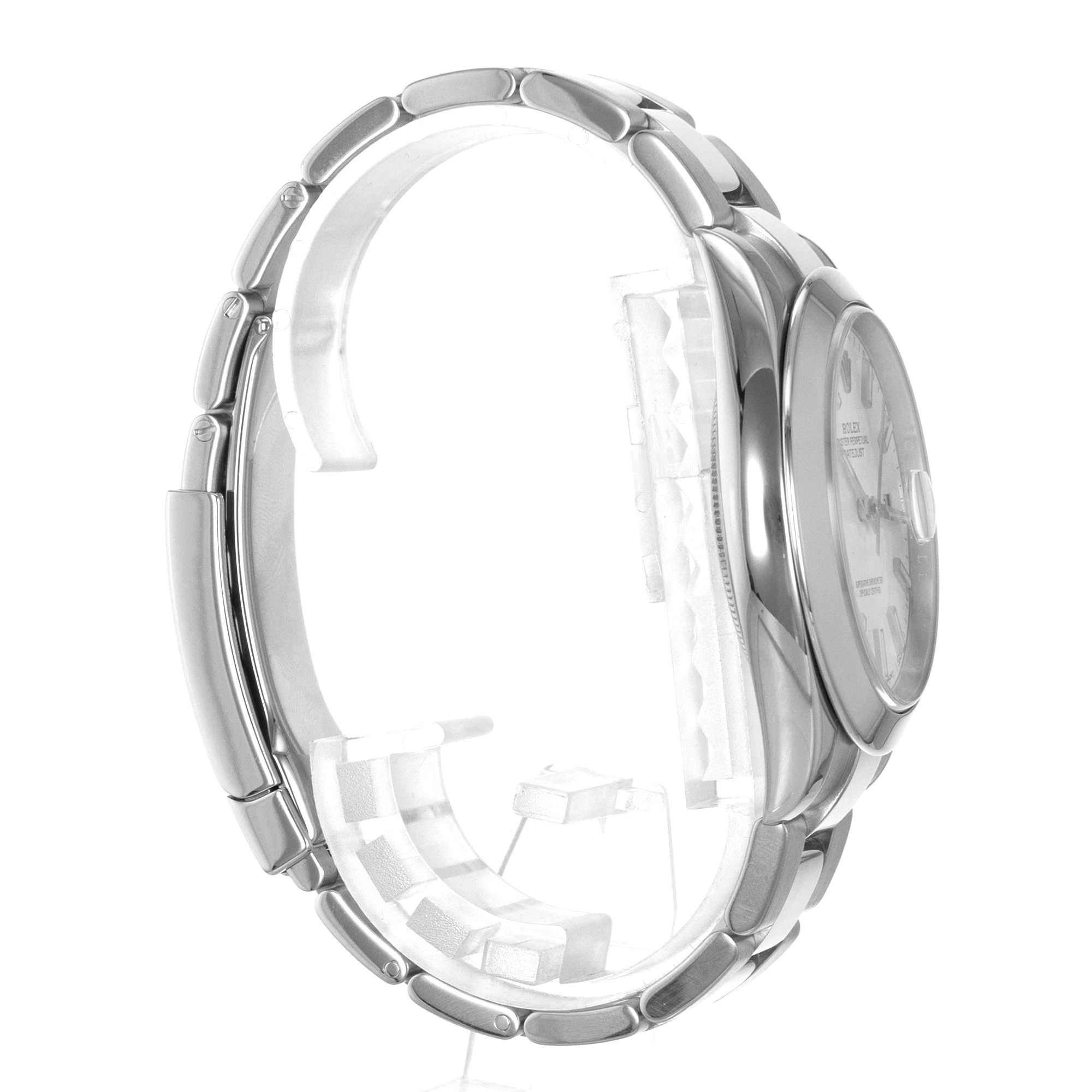 Rolex Datejust 41 126300 White Stick Smooth Stainless Steel Oyster Mens Watch thumbnail 6