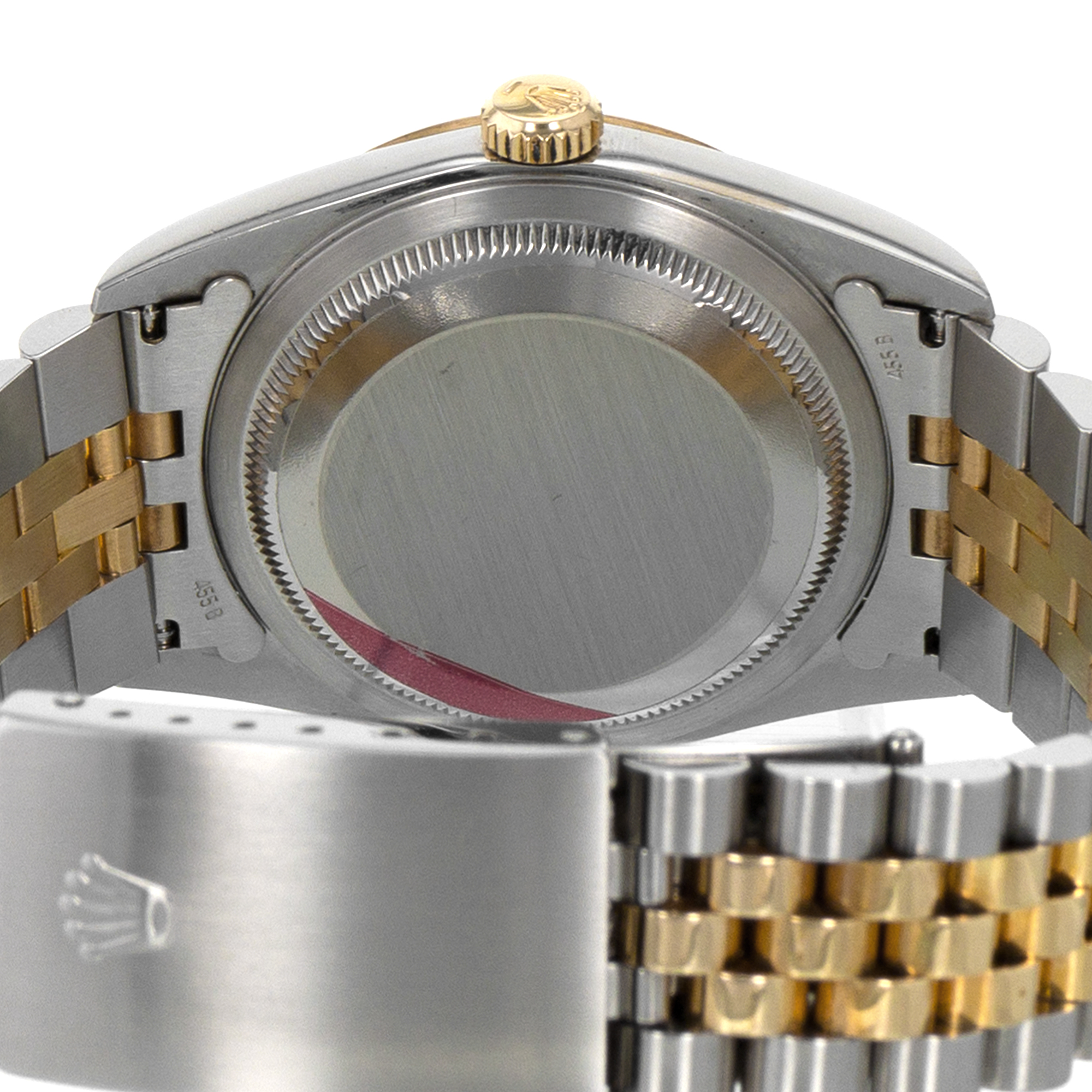 Rolex Datejust 36 16233 Factory Black Diamond Steel Gold Jubilee Mens Watch 1995 thumbnail 11