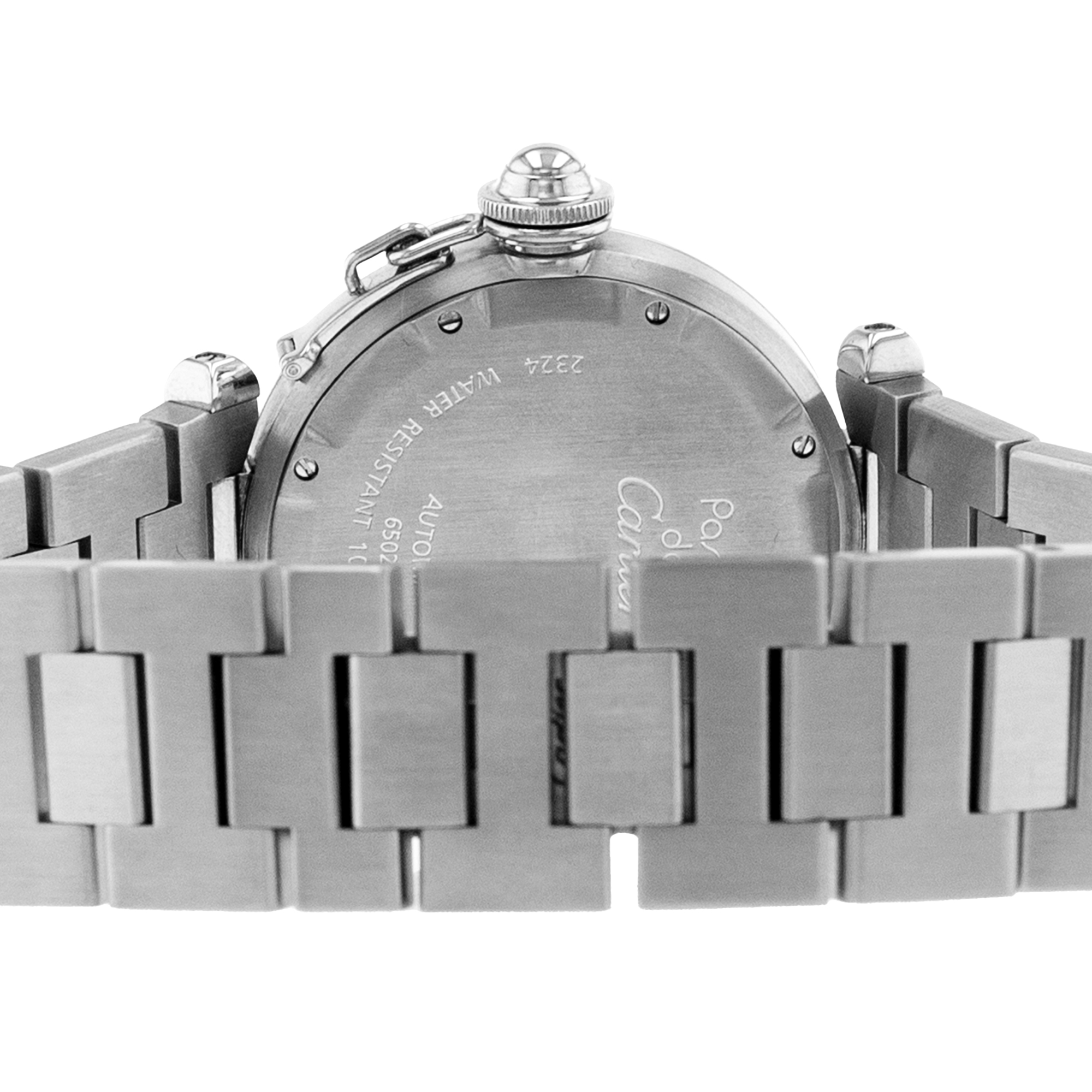 Cartier Pasha W31074M7 2324 35mm White Arabic Steel Smooth Automatic Mens Watch thumbnail 10