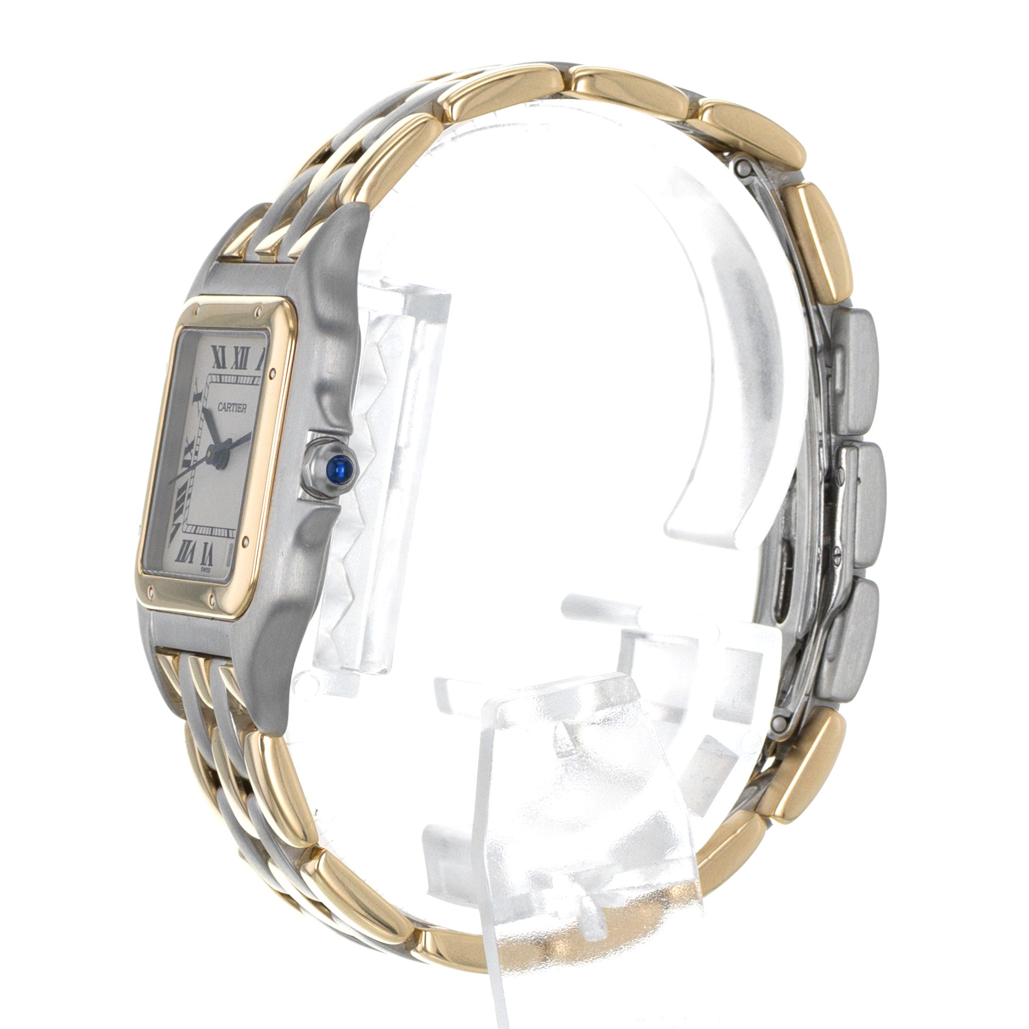 Cartier Panther W25028B8 187949 Medium 27mm Steel Yellow Gold 3 Row Mens Watch thumbnail 5
