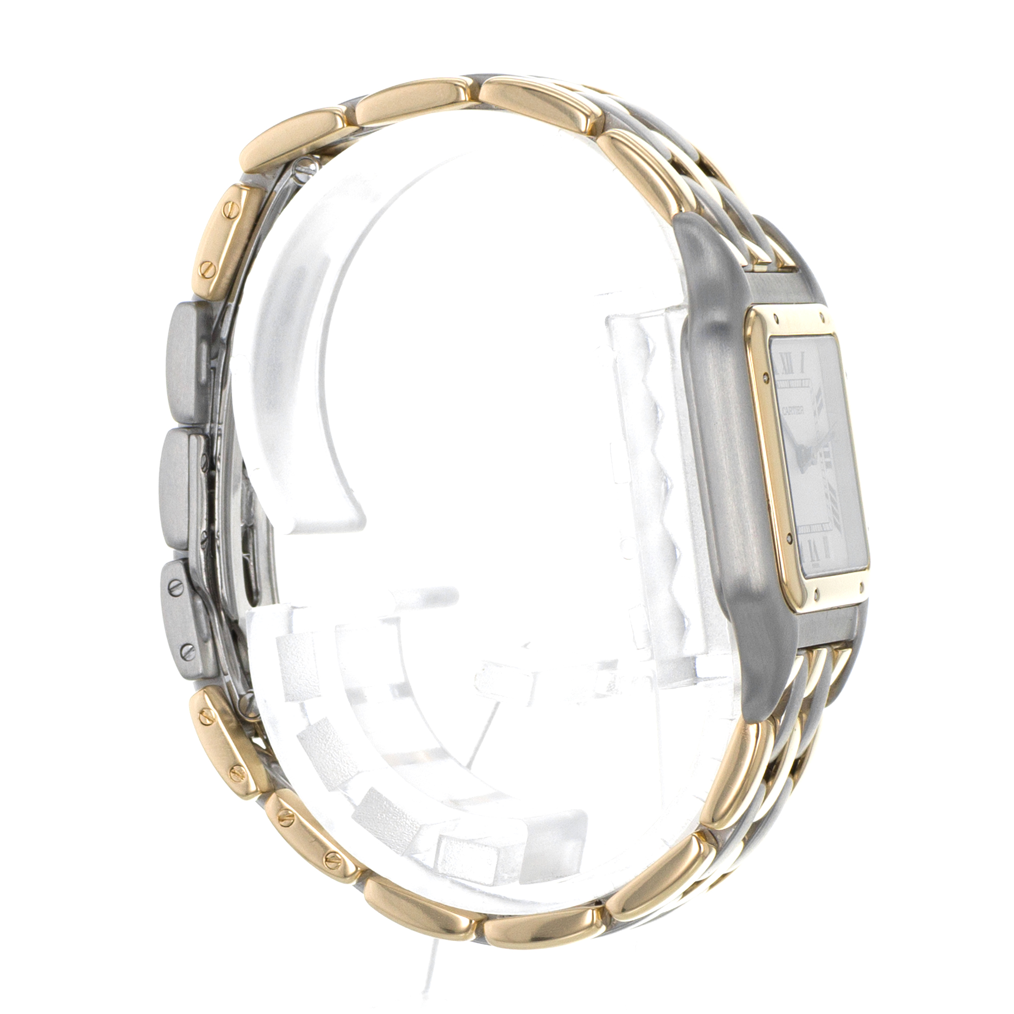 Cartier Panther W25028B8 187949 Medium 27mm Steel Yellow Gold 3 Row Mens Watch thumbnail 6