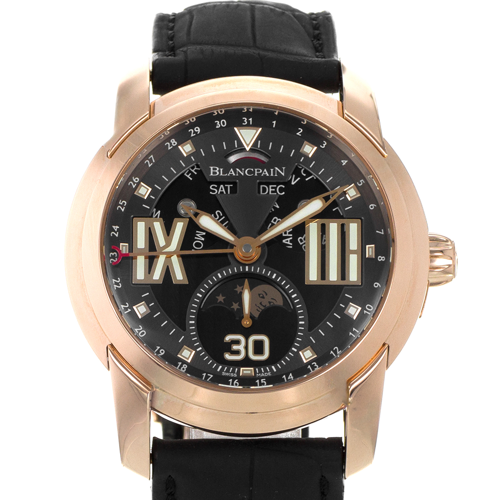 Blancpain L-Evolution 8866-3630-53B 43mm Moon Phase 18k Rose Gold Mens Watch thumbnail 1