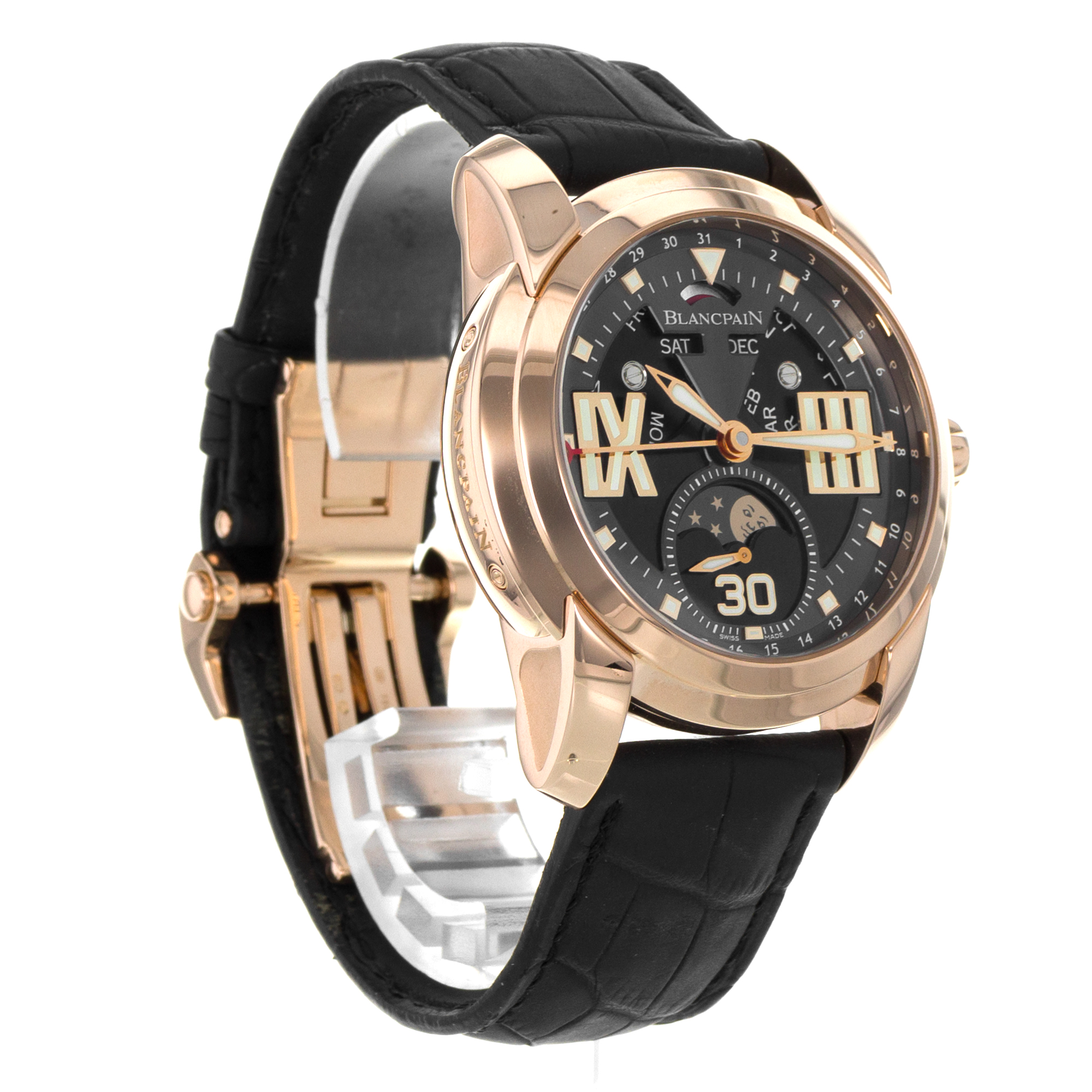 Blancpain L-Evolution 8866-3630-53B 43mm Moon Phase 18k Rose Gold Mens Watch thumbnail 8
