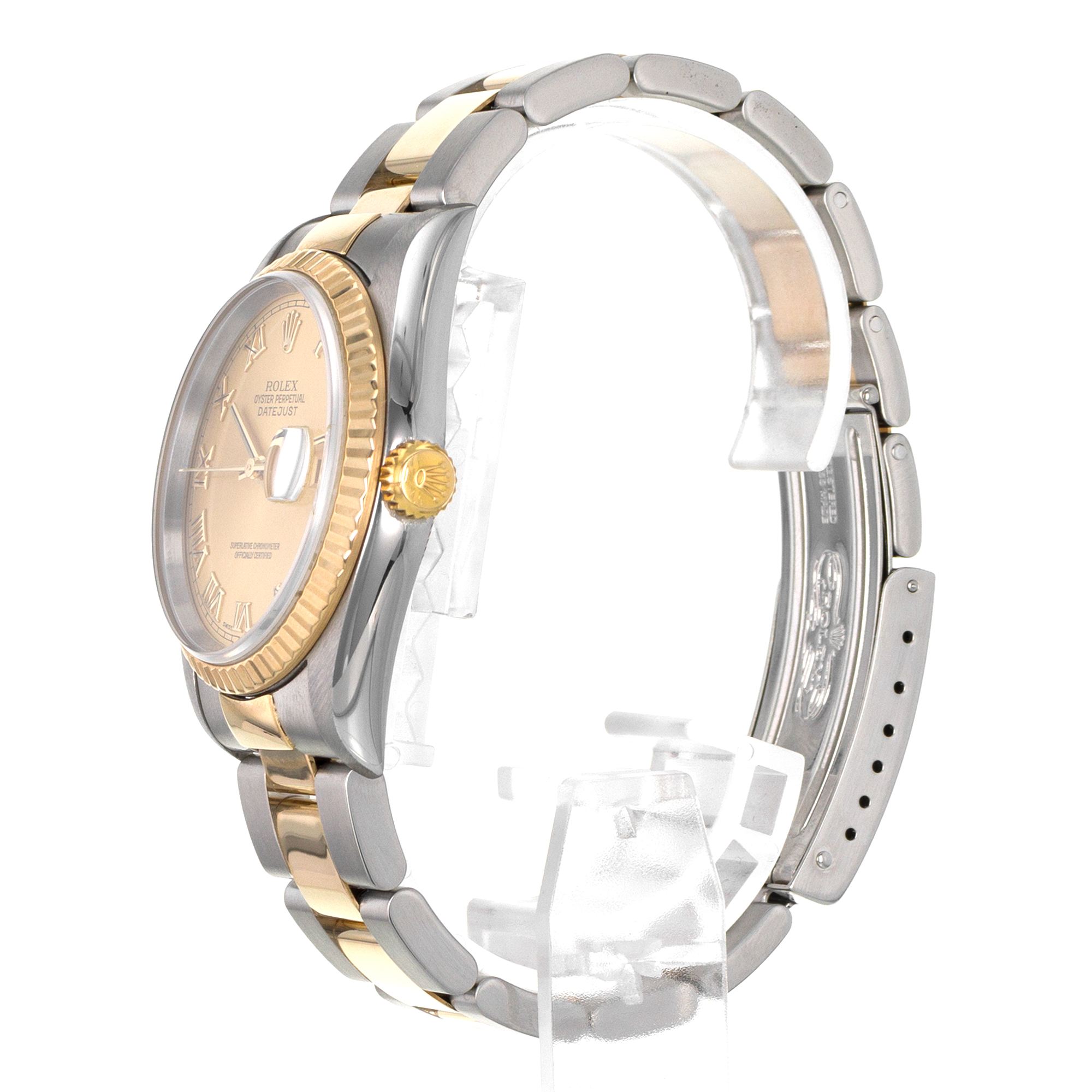 Rolex Datejust 36 16233 Yellow Roman Steel Yellow Gold Oyster Mens Watch 2002 thumbnail 6