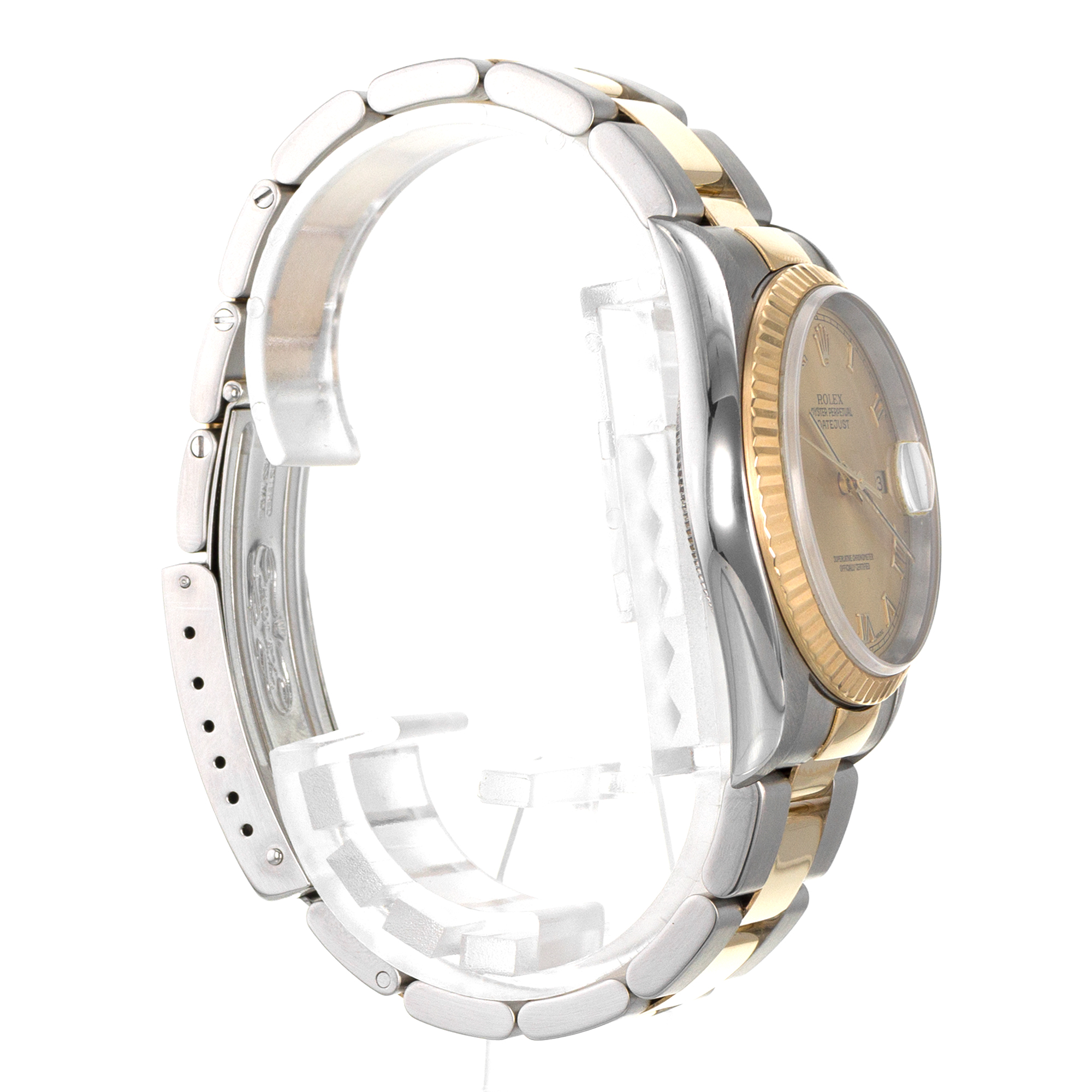 Rolex Datejust 36 16233 Yellow Roman Steel Yellow Gold Oyster Mens Watch 2002 thumbnail 7