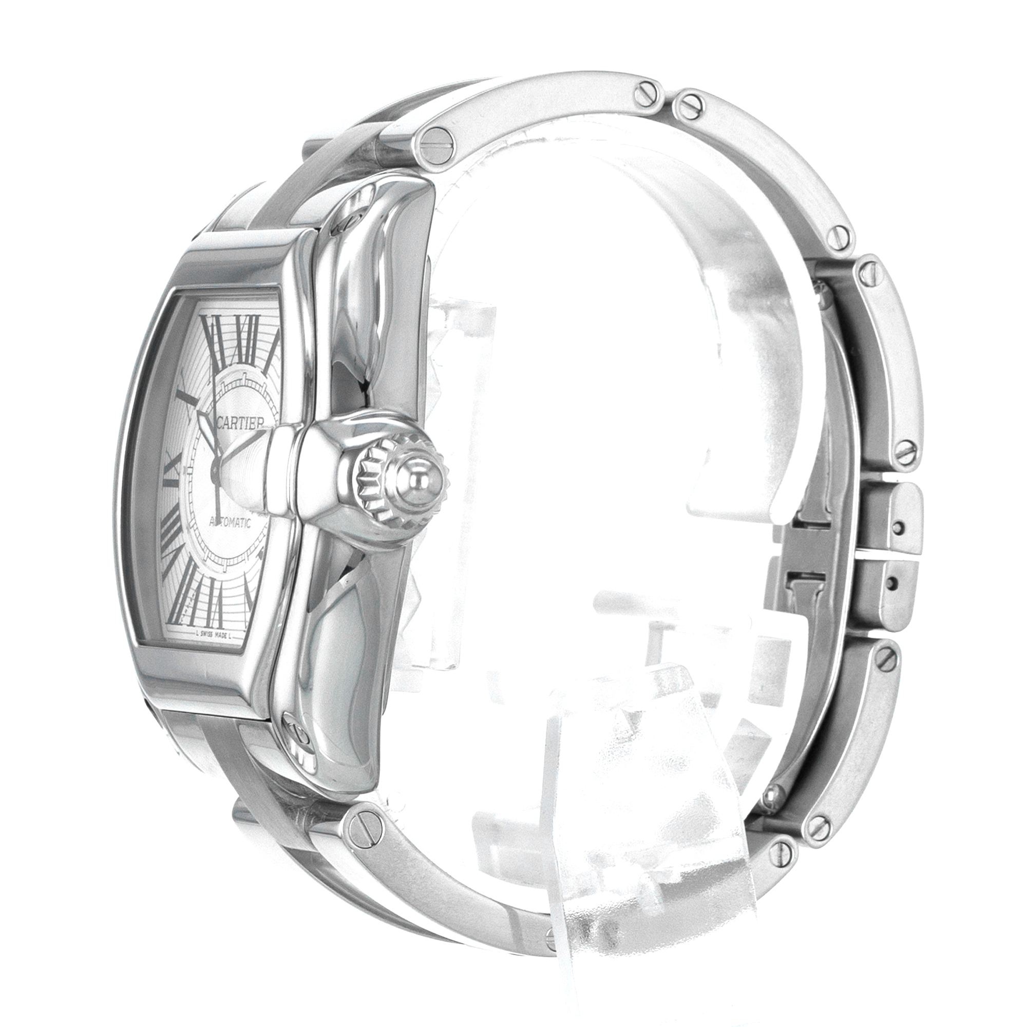 Cartier Roadster W62025V3 2510 Large 37mm Silver Roman Automatic Mens Watch thumbnail 5