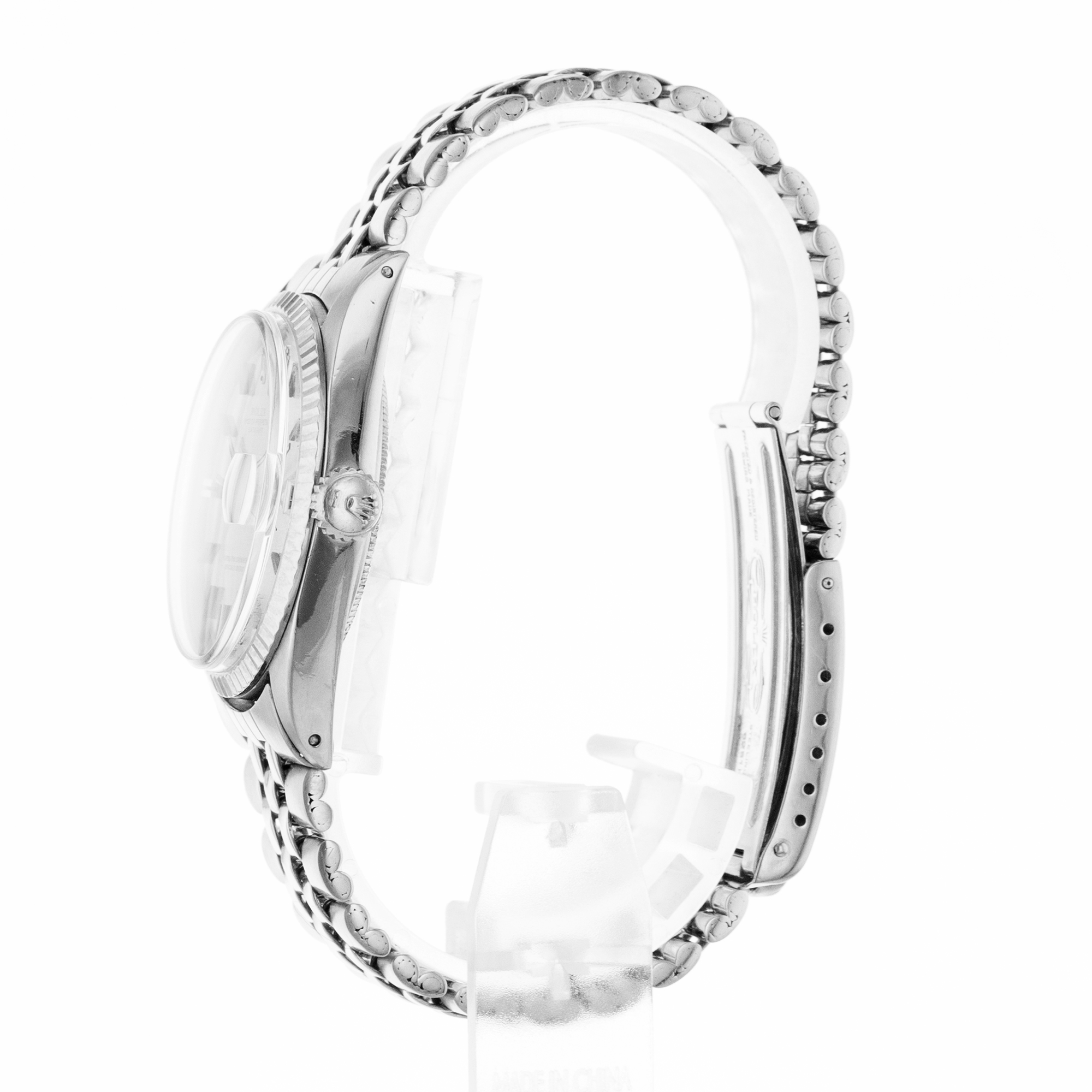 Rolex Datejust 36 1601 Vintage Linen Silver Index Steel Jubilee Mens Watch thumbnail 5
