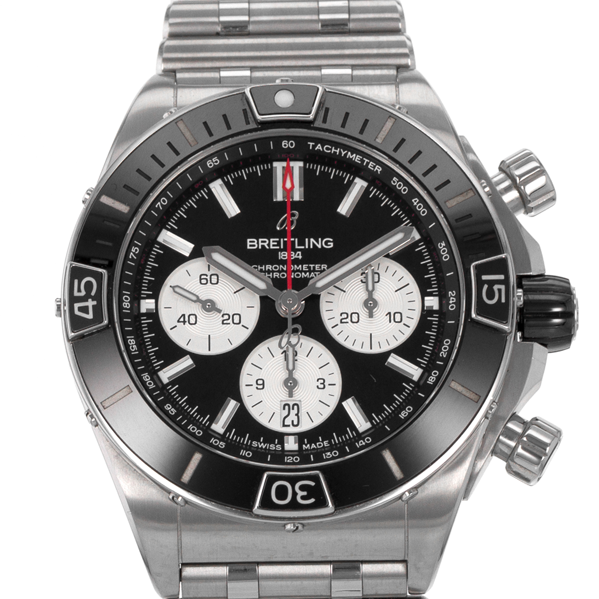 Breitling Chronomat AB0136251B1A1 44mm Black Ceramic Chronograph Mens Watch 2022 thumbnail 1