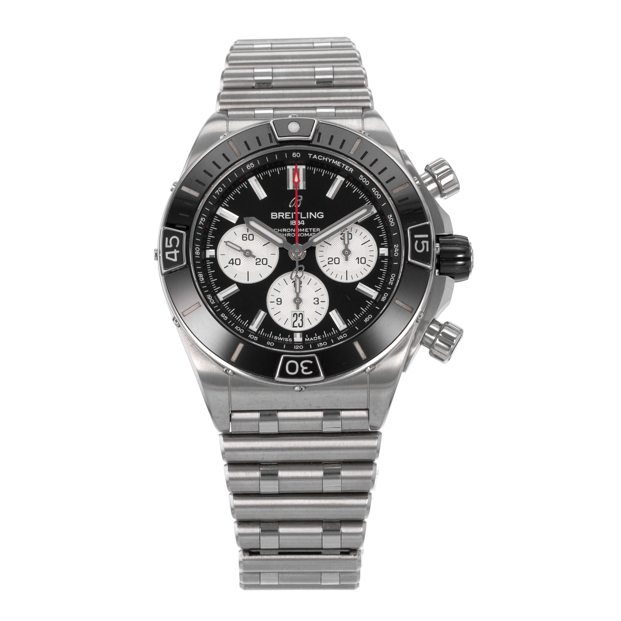 Breitling Chronomat AB0136251B1A1 44mm Black Ceramic Chronograph Mens Watch 2022 thumbnail 2