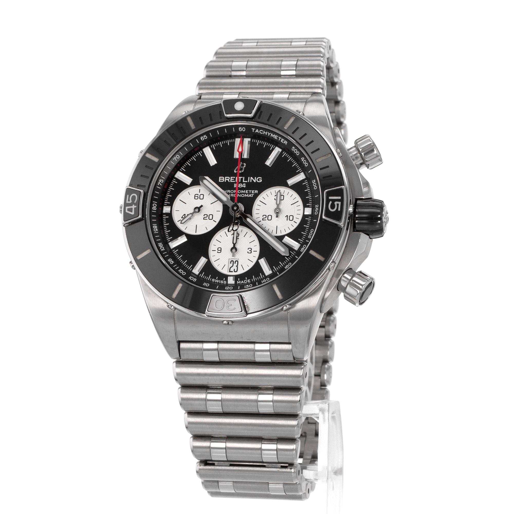 Breitling Chronomat AB0136251B1A1 44mm Black Ceramic Chronograph Mens Watch 2022 thumbnail 4