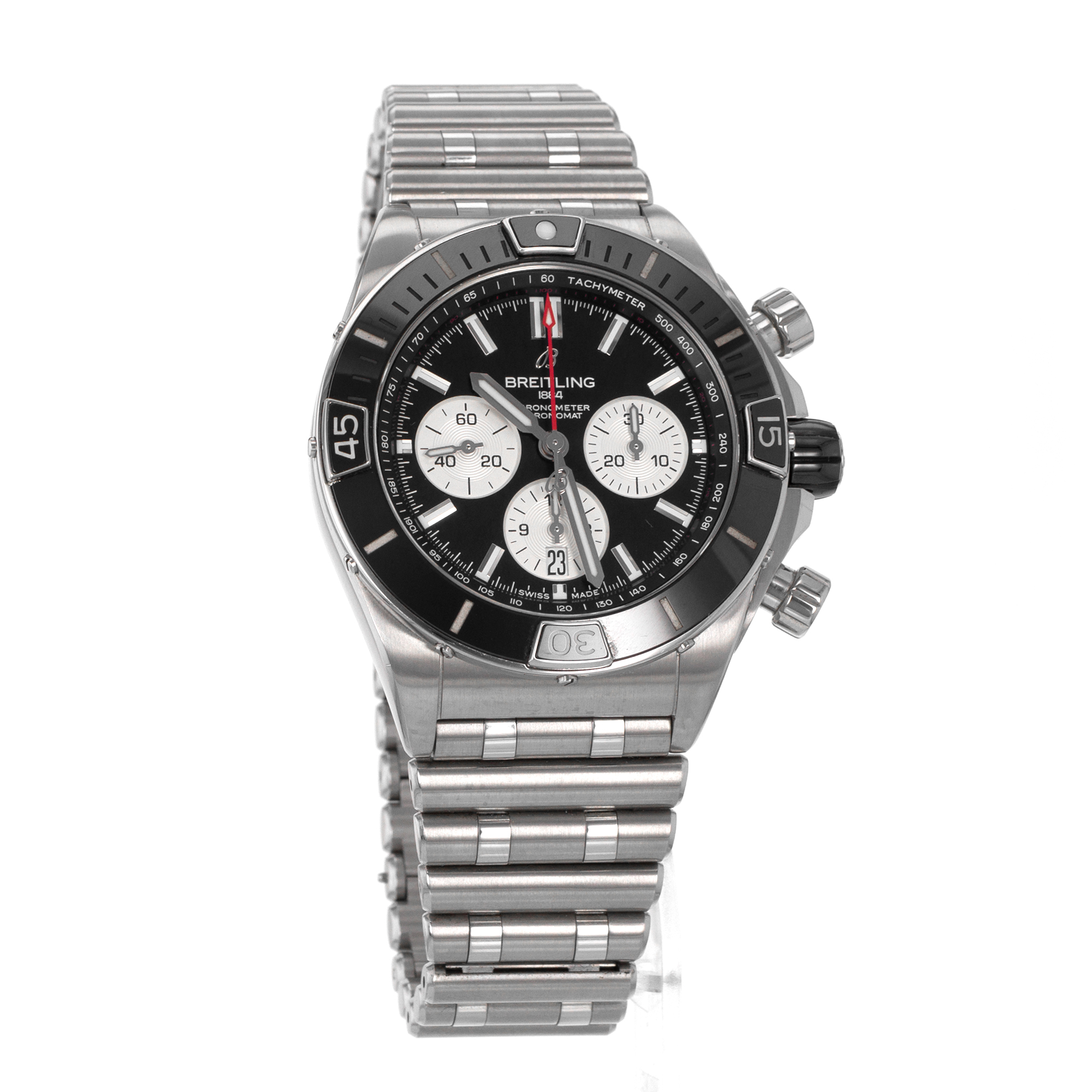 Breitling Chronomat AB0136251B1A1 44mm Black Ceramic Chronograph Mens Watch 2022 thumbnail 9