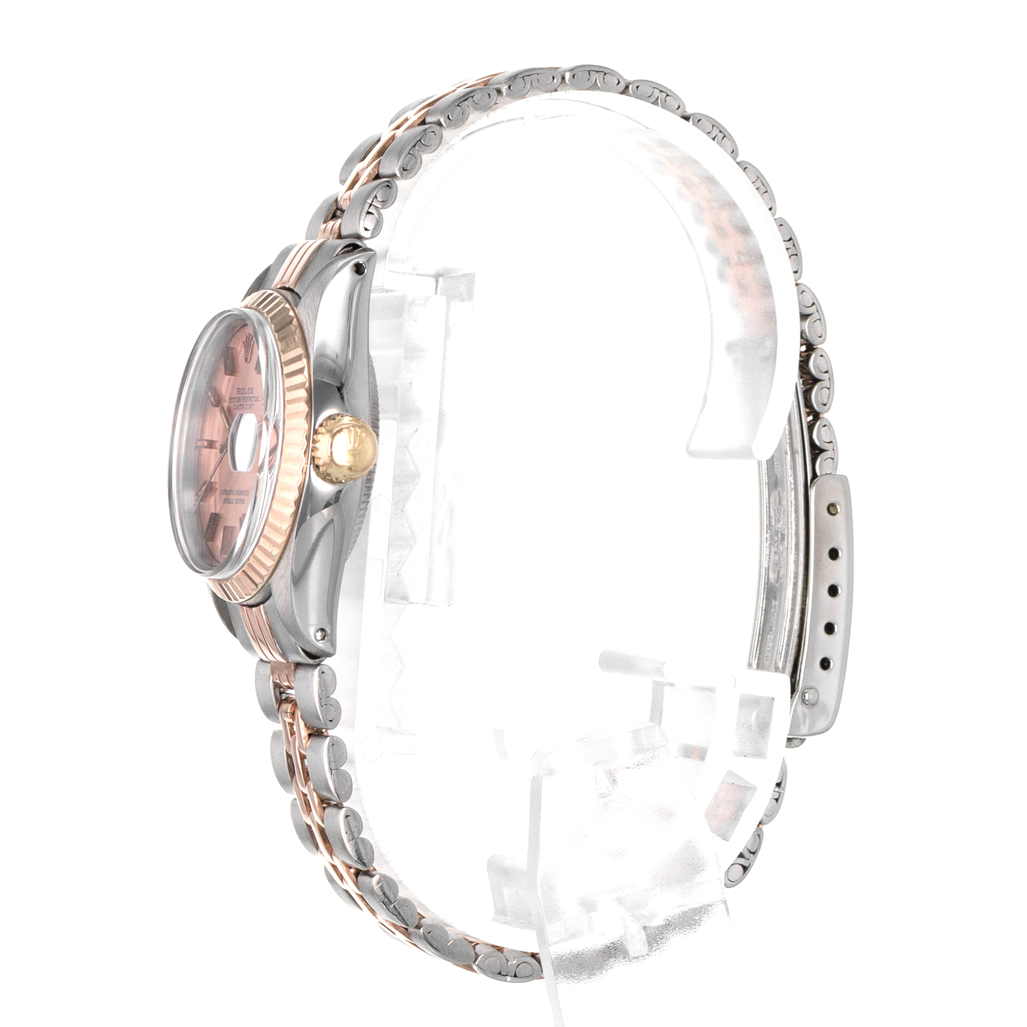 Rolex Datejust 26 6917 Pink Steel Rose Gold Jubilee Automatic Ladies Watch thumbnail 5