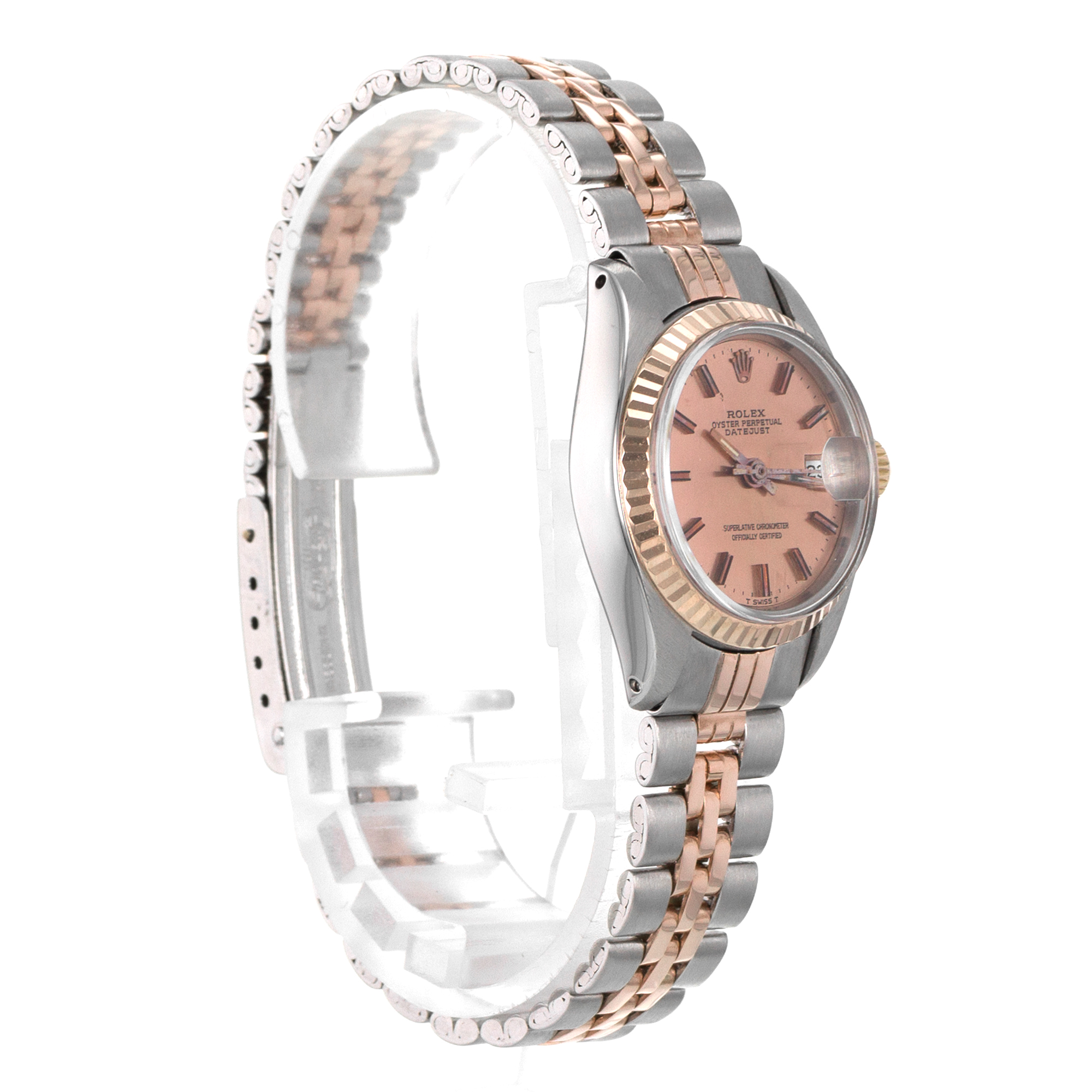 Rolex Datejust 26 6917 Pink Steel Rose Gold Jubilee Automatic Ladies Watch thumbnail 7